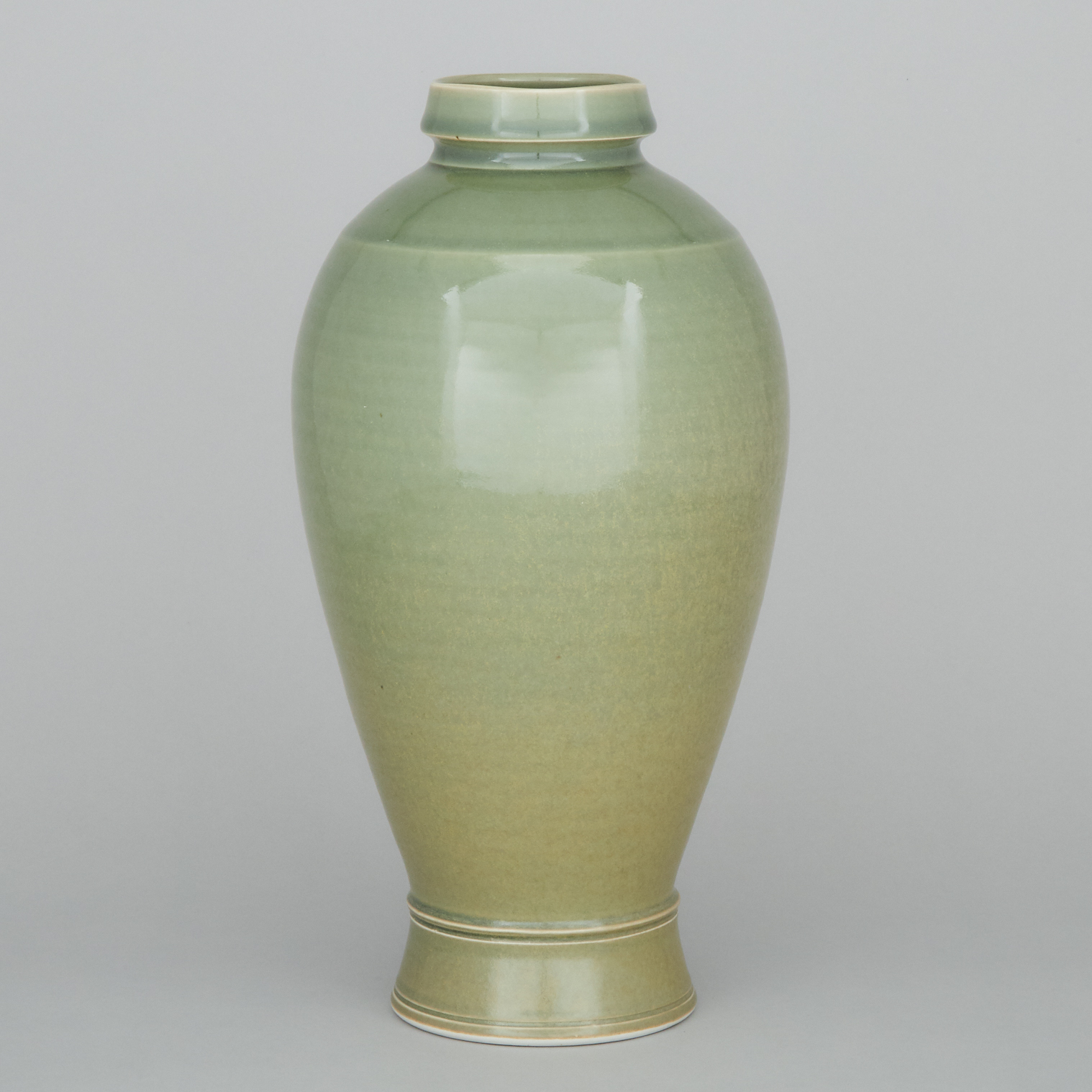 Harlan House (Canadian, b.1943), Dark Celadon Glazed Vase, 1988