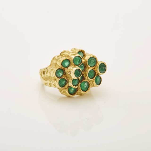 18k Yellow Gold Abstract Sculpted Ring