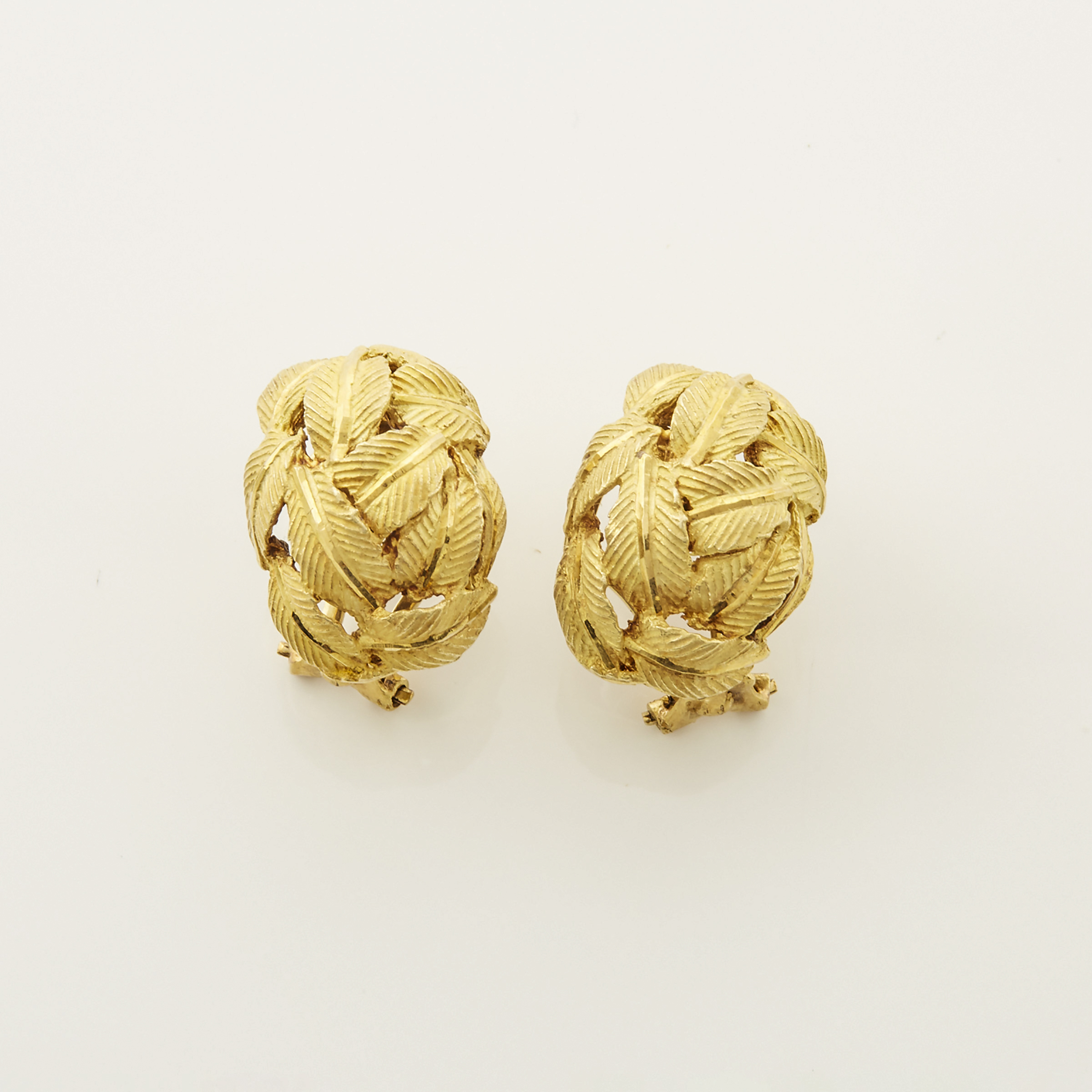 Pair of Birks 14k Yellow Gold Earrings