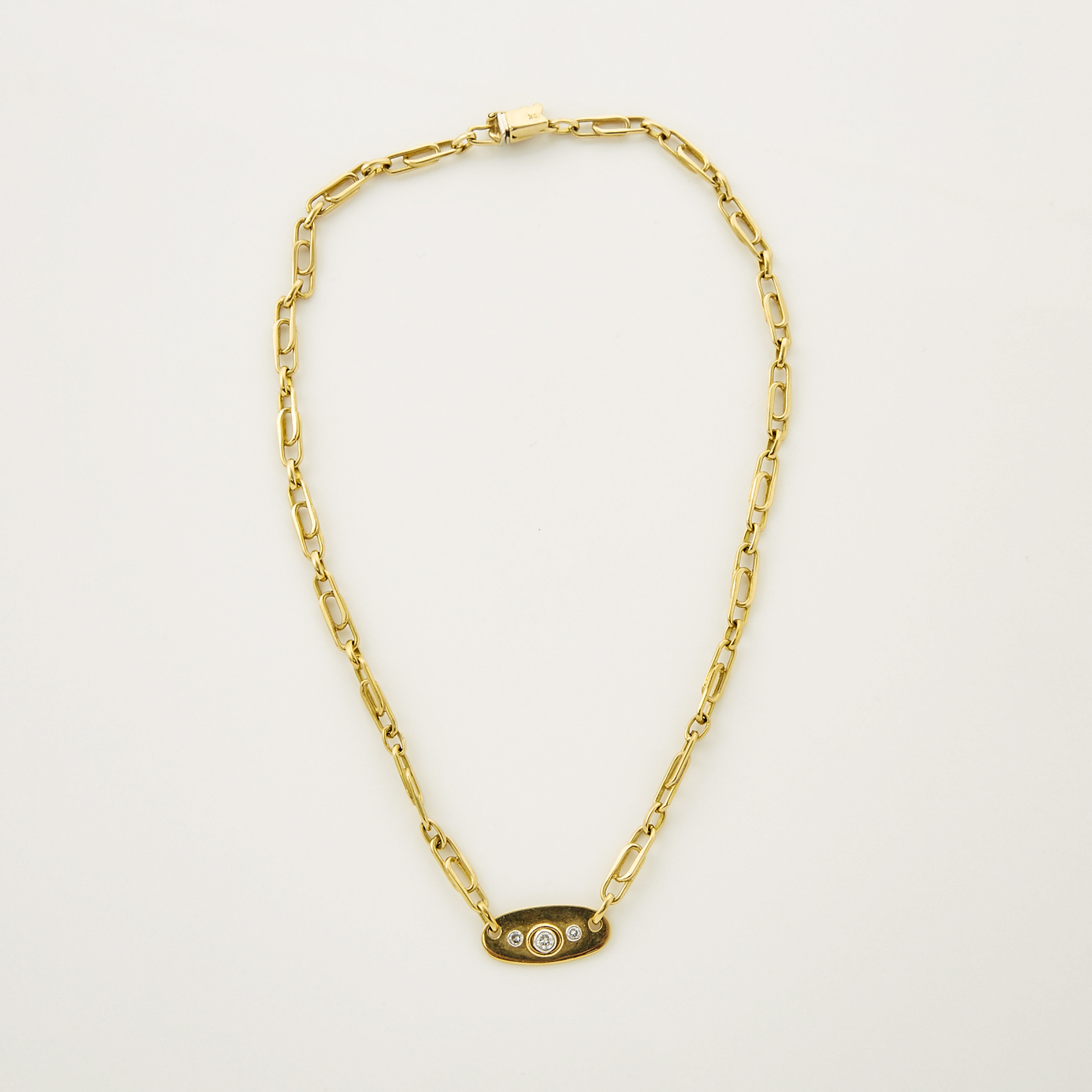 18k Yellow Gold Paperclip Link Chain