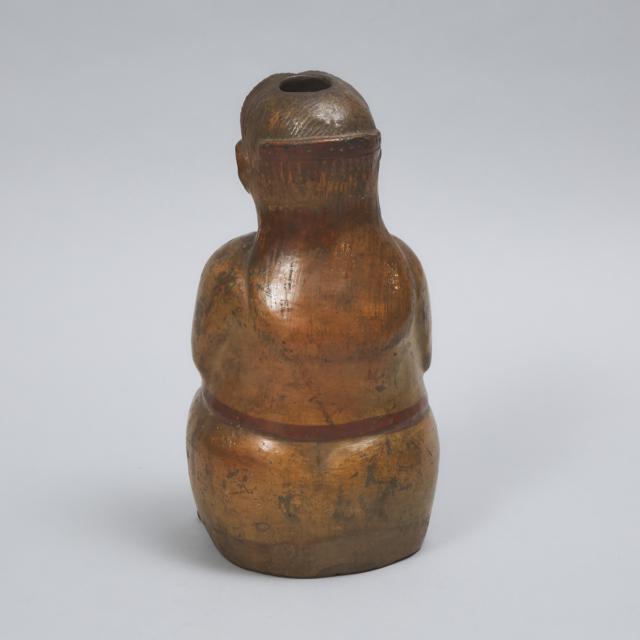 Large Moche Red Pottery Fertility Effigy Vessel, 1400-1550 A.D.
