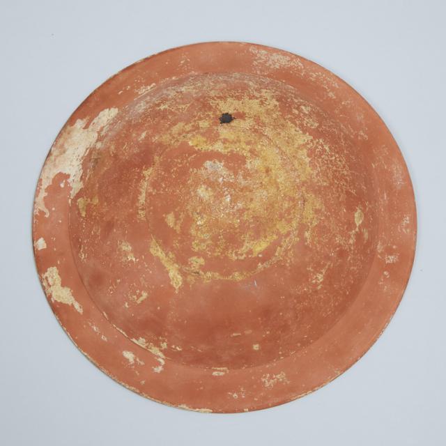 Large Roman North African Redware Pottery Dish, 300 A.D.