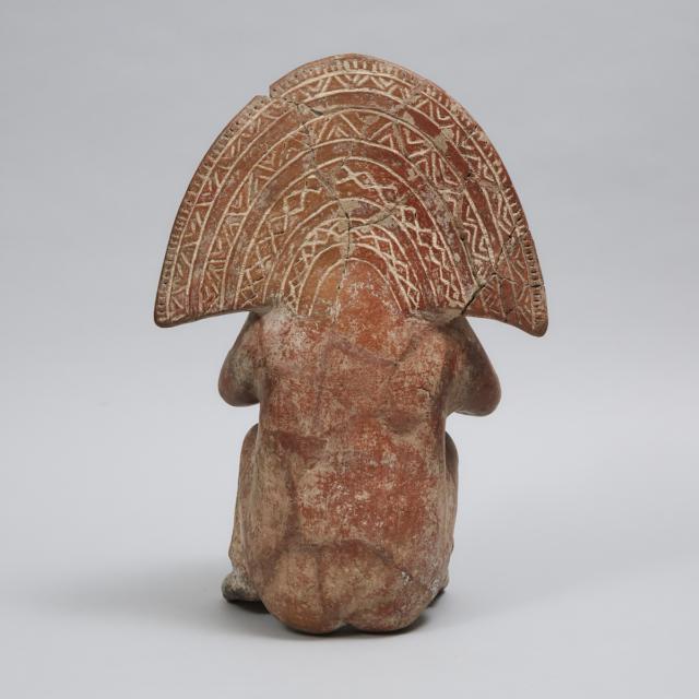 Large Colima Redware Pottery 'Drinker' Figural Vessel, West Mexico, 200 B.C. - 300 A.D.
