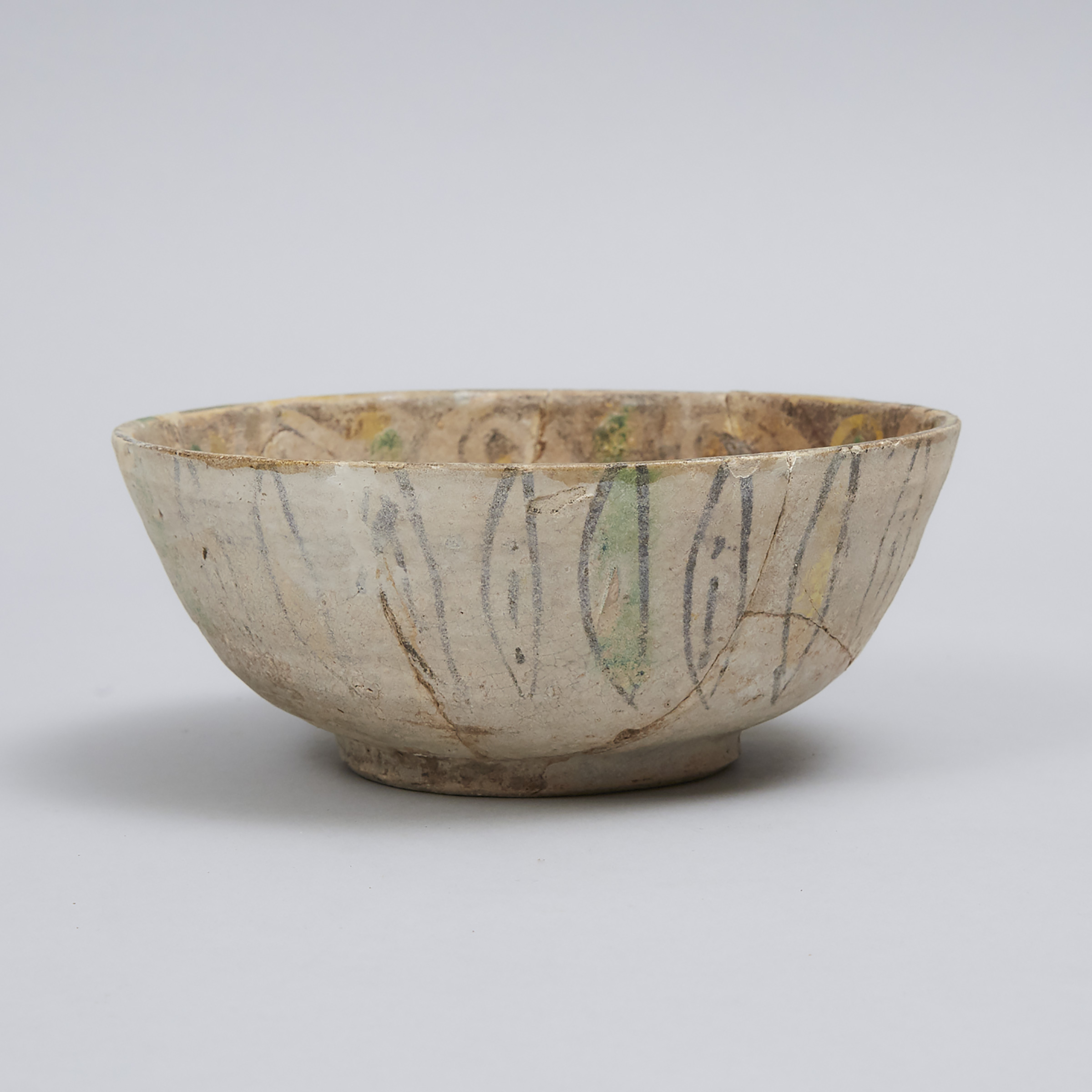 Nishapur Buffware Pottery Bowl, Persia, 11th/12th century