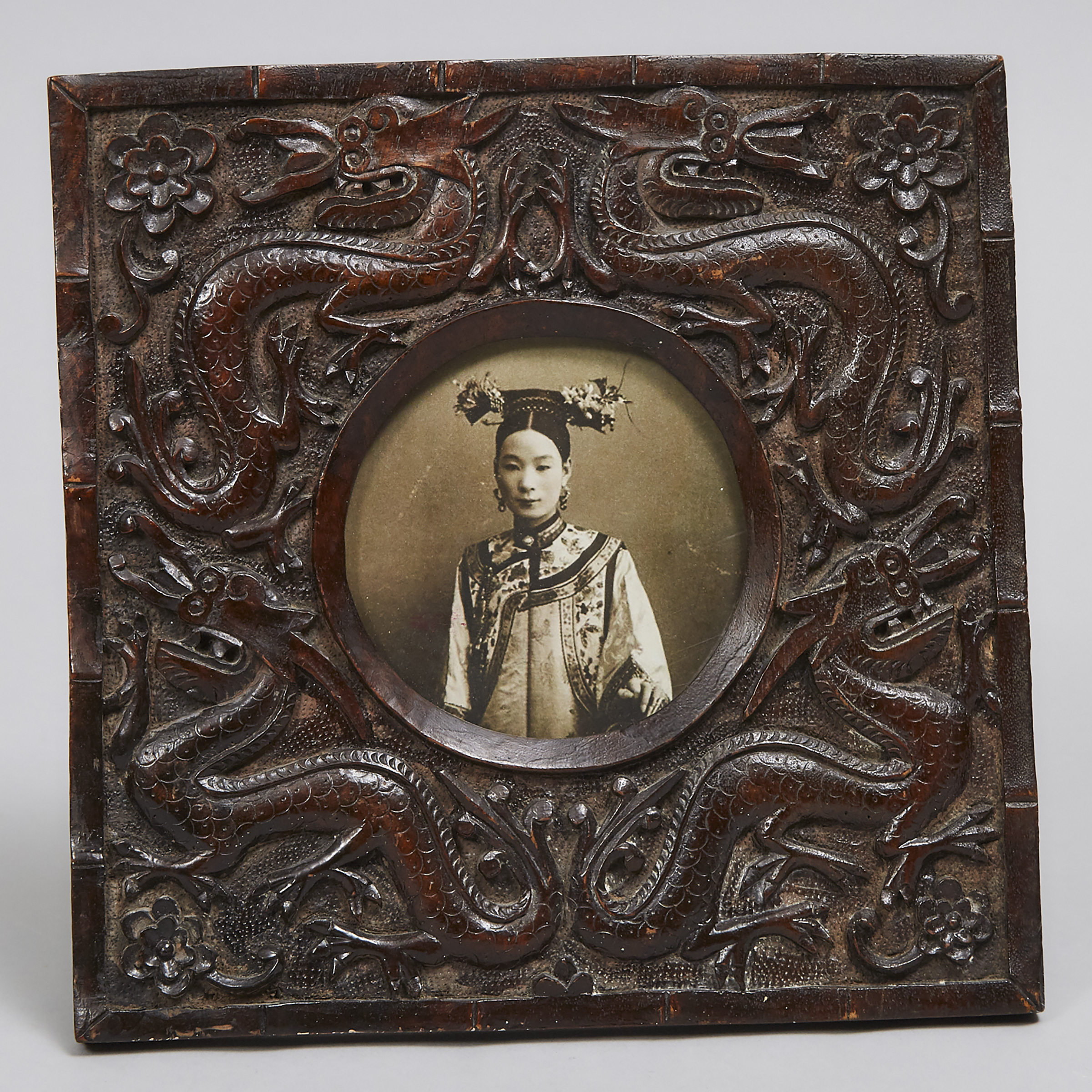 Chinese Carved Rosewood Frame, 19th century