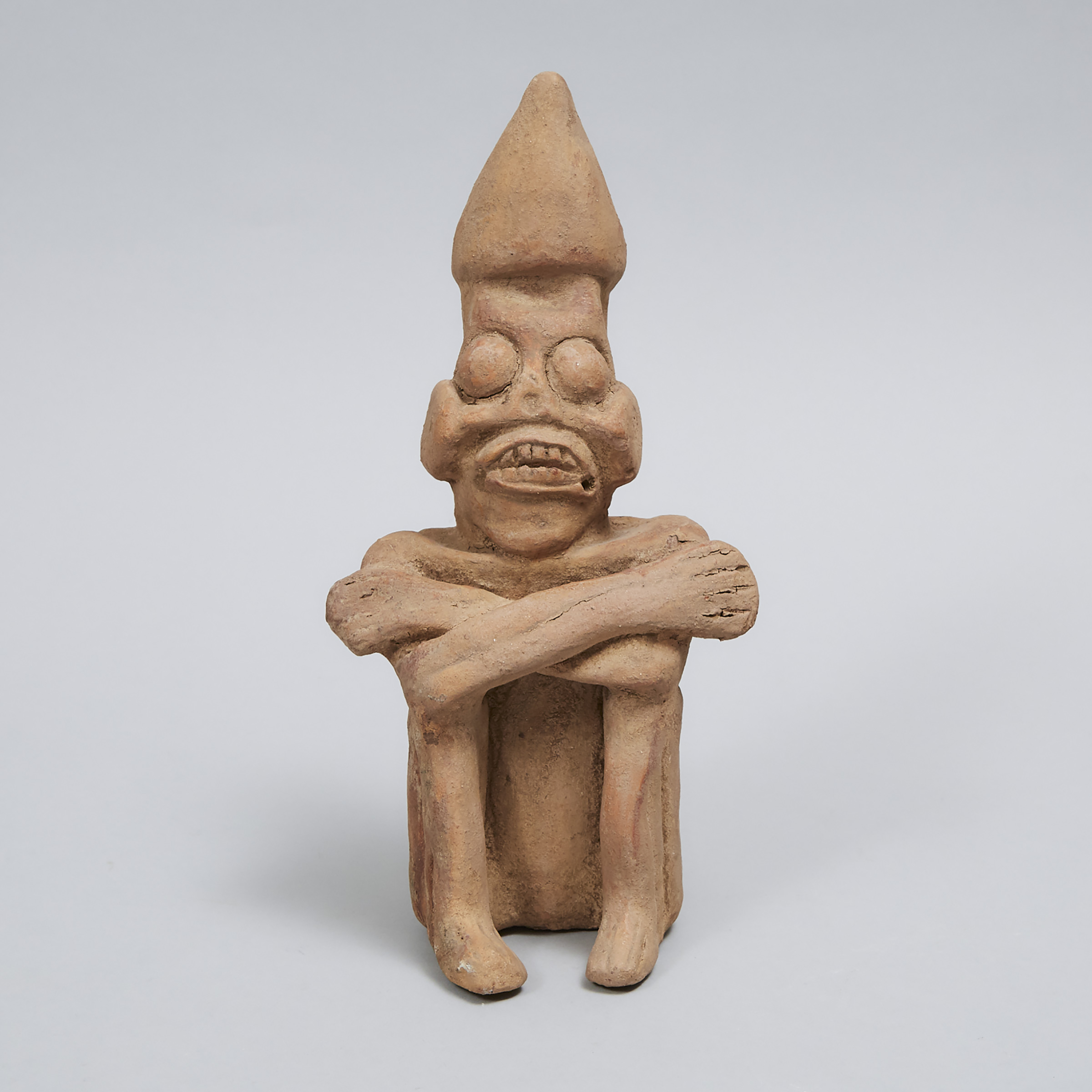 Totonac (Veracruz) Pottery Figure of Mictlāntēcutli, South East Mexico, 600 - 900 A.D.