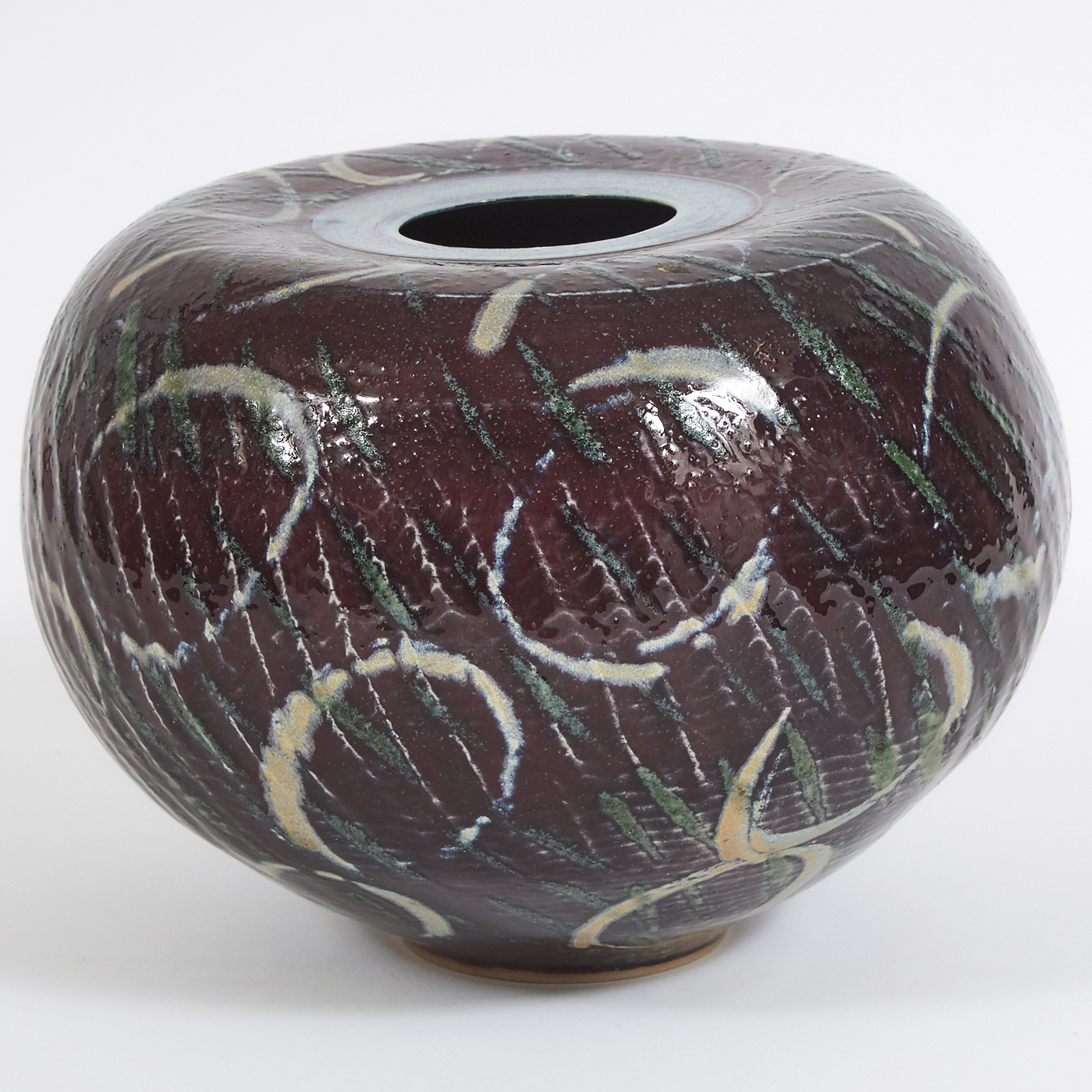 Kayo O'Young (Canadian, b.1950), Aubergine Glazed Vase, 1992 