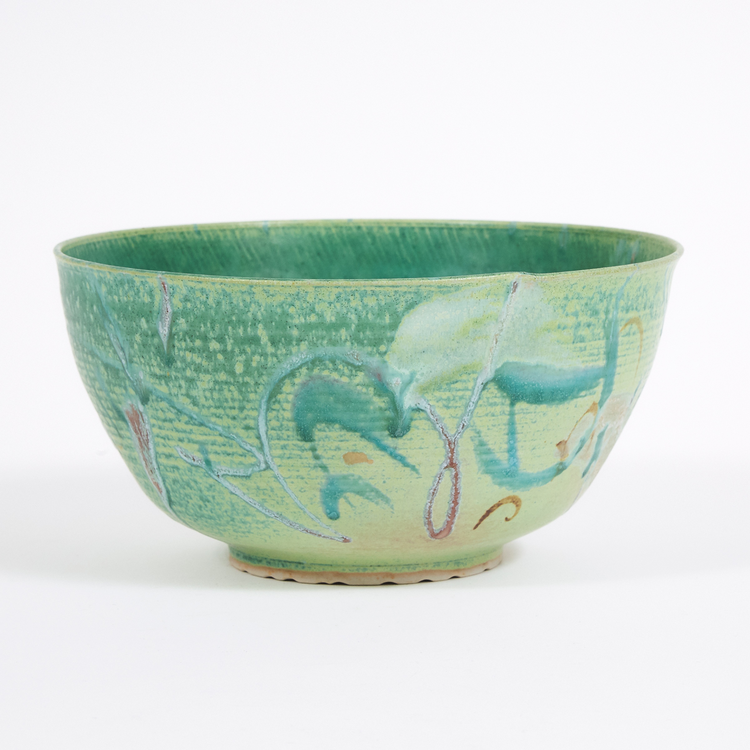 Kayo O'Young (Canadian, b.1950), Turquoise and Green Glazed Bowl, 1993
