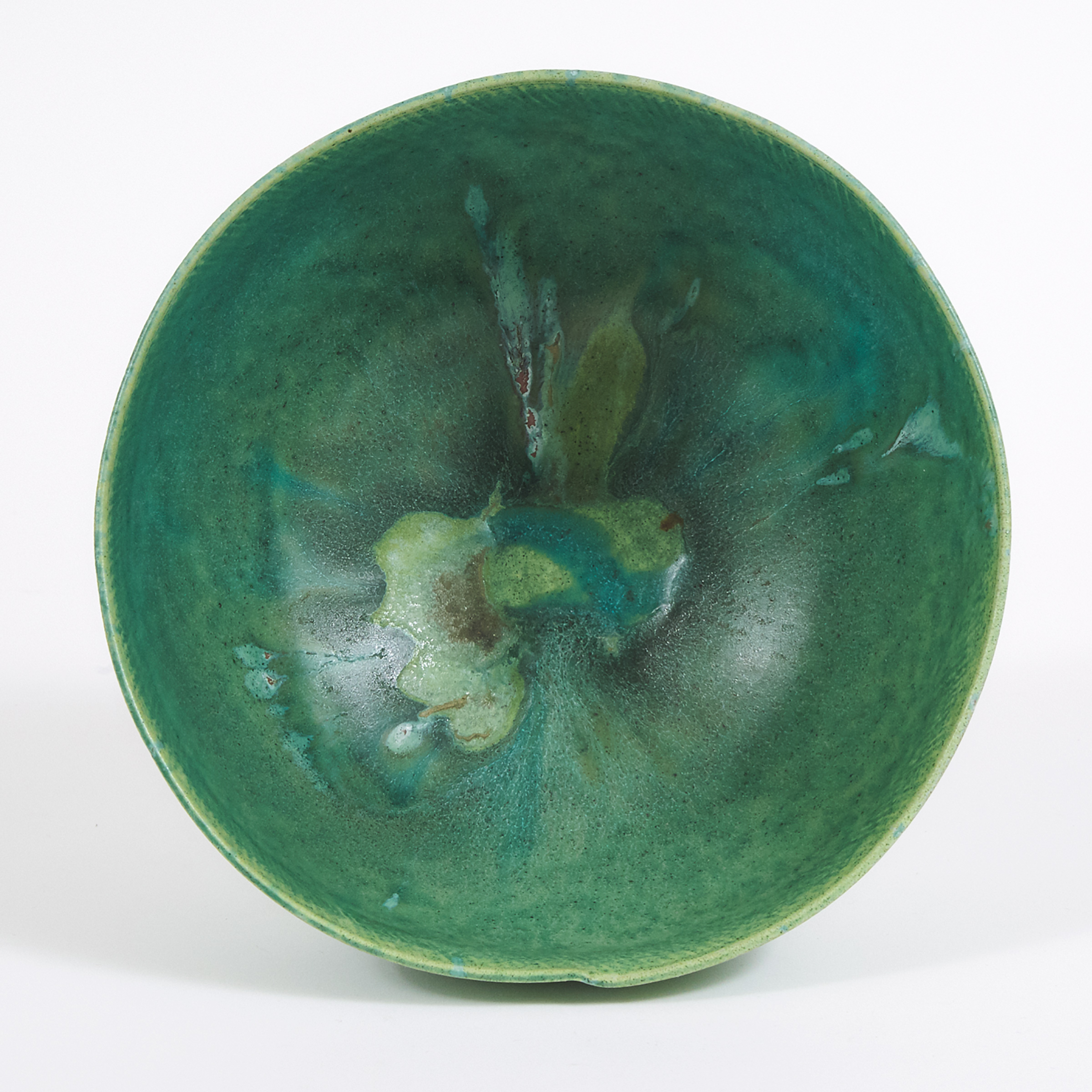 Kayo O'Young (Canadian, b.1950), Turquoise and Green Glazed Bowl, 1993