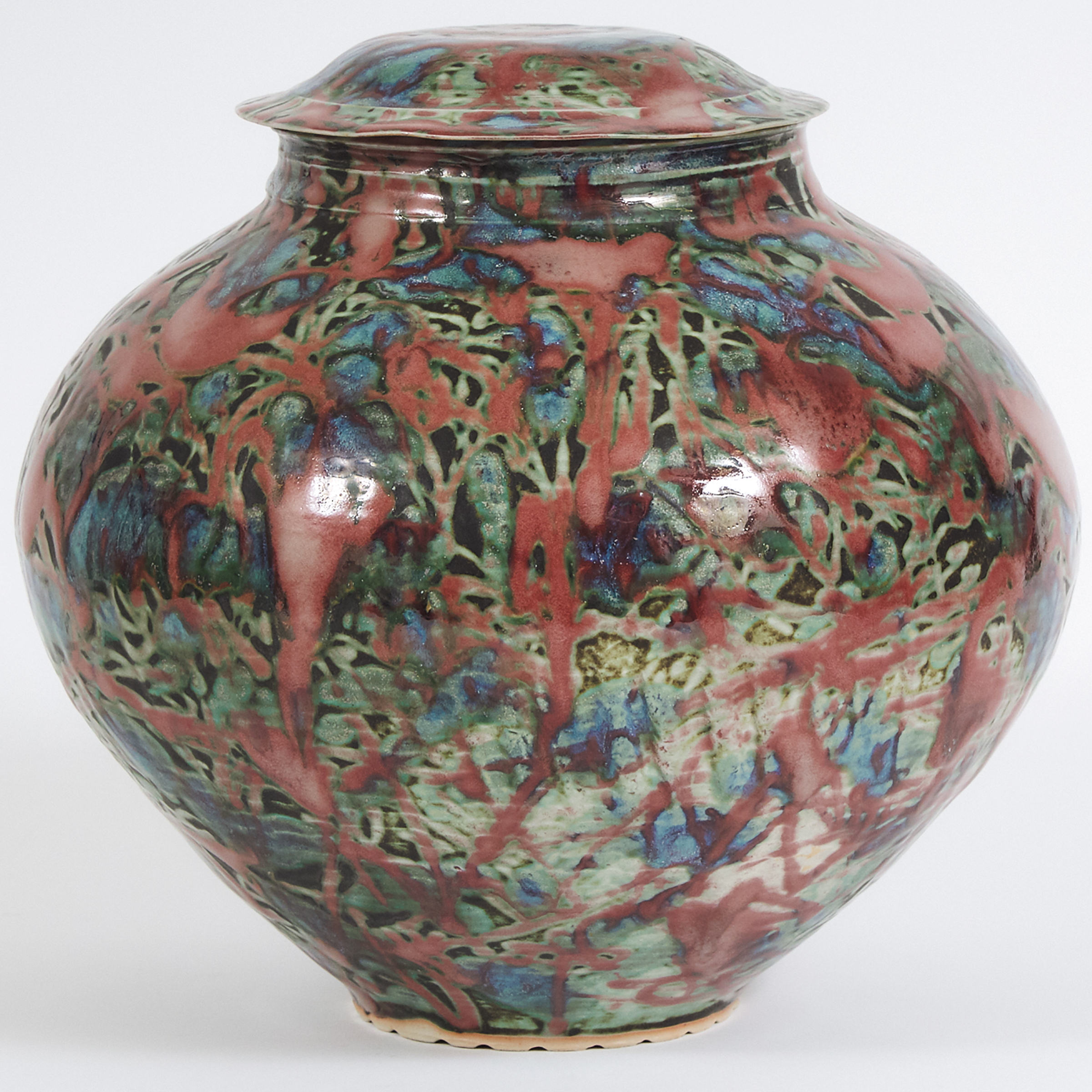 Kayo O'Young (Canadian, b.1950), Large 'Rainforest' Covered Vase, 1993