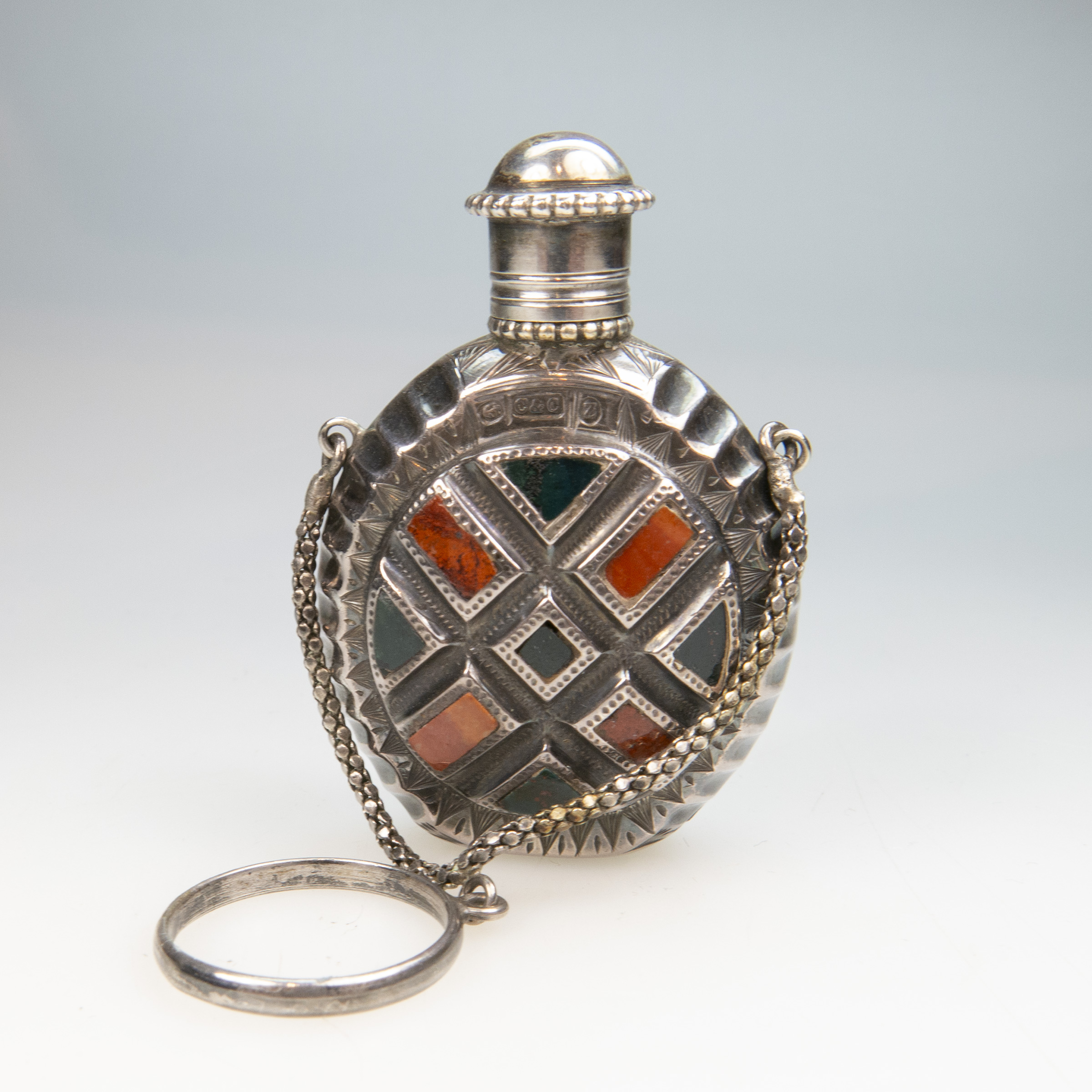 English Sterling Silver Perfume Bottle