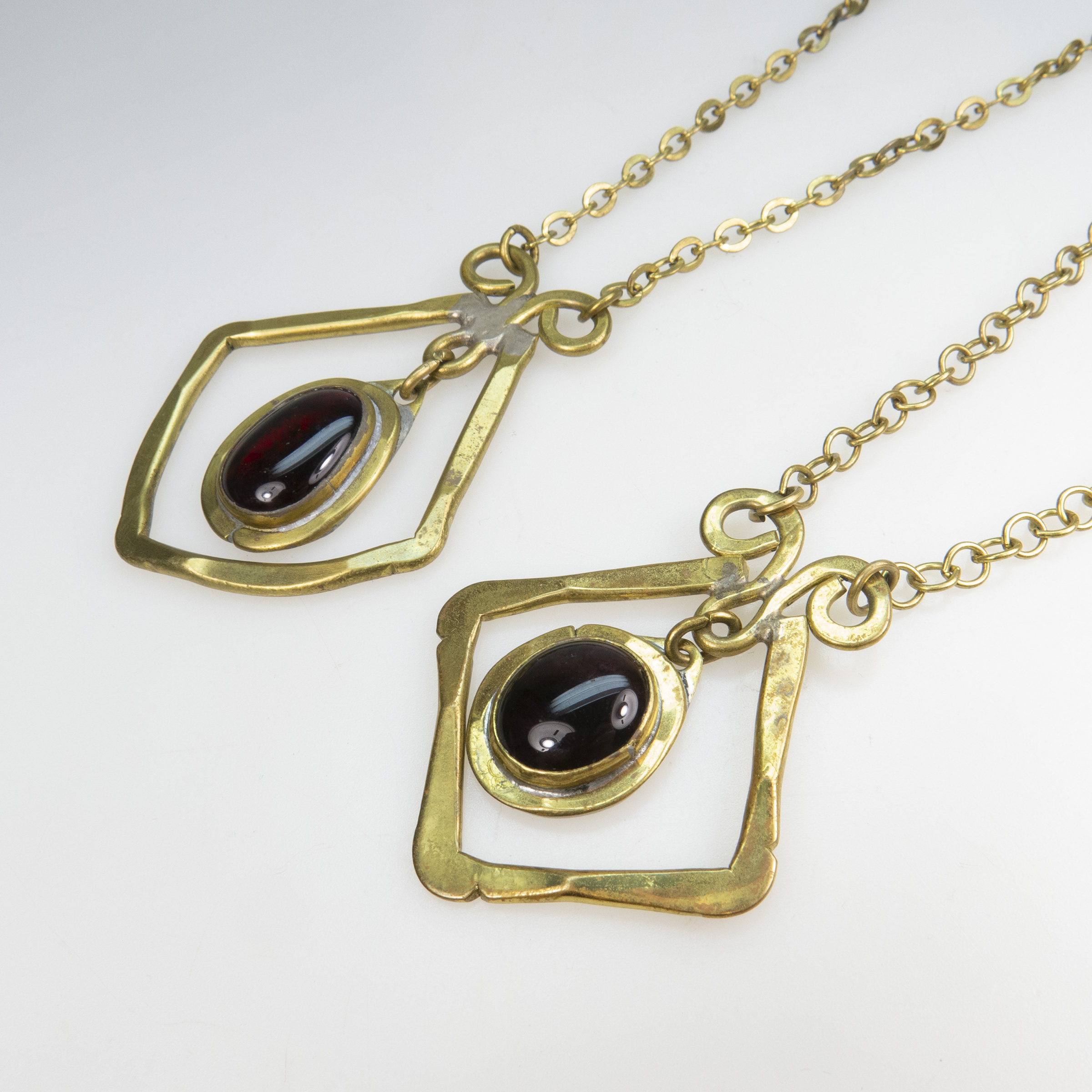 Two Rafael Alfandary Brass Necklaces