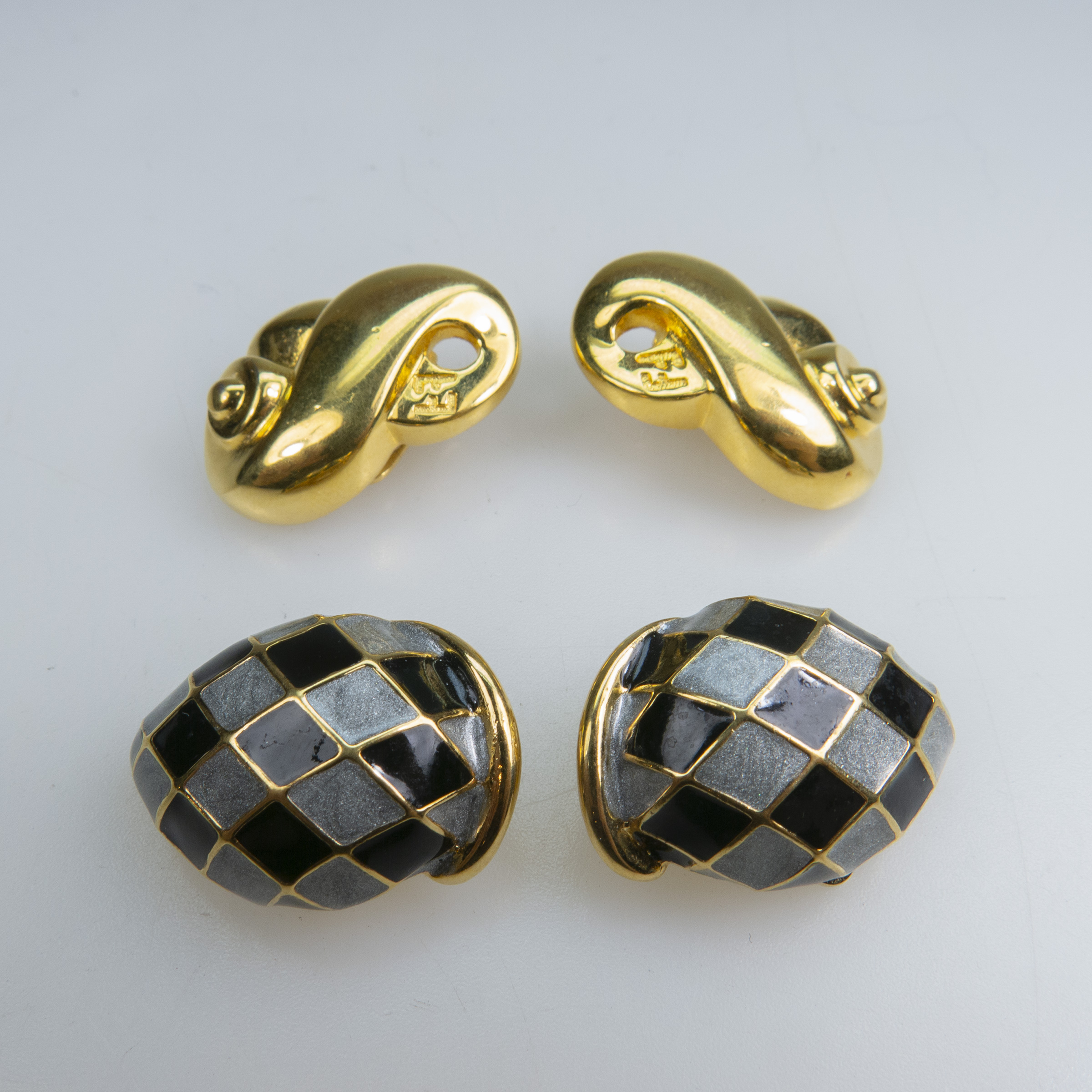 A Pair Of Fendi And A Pair Of Nina Ricci Clip-Back Earrings