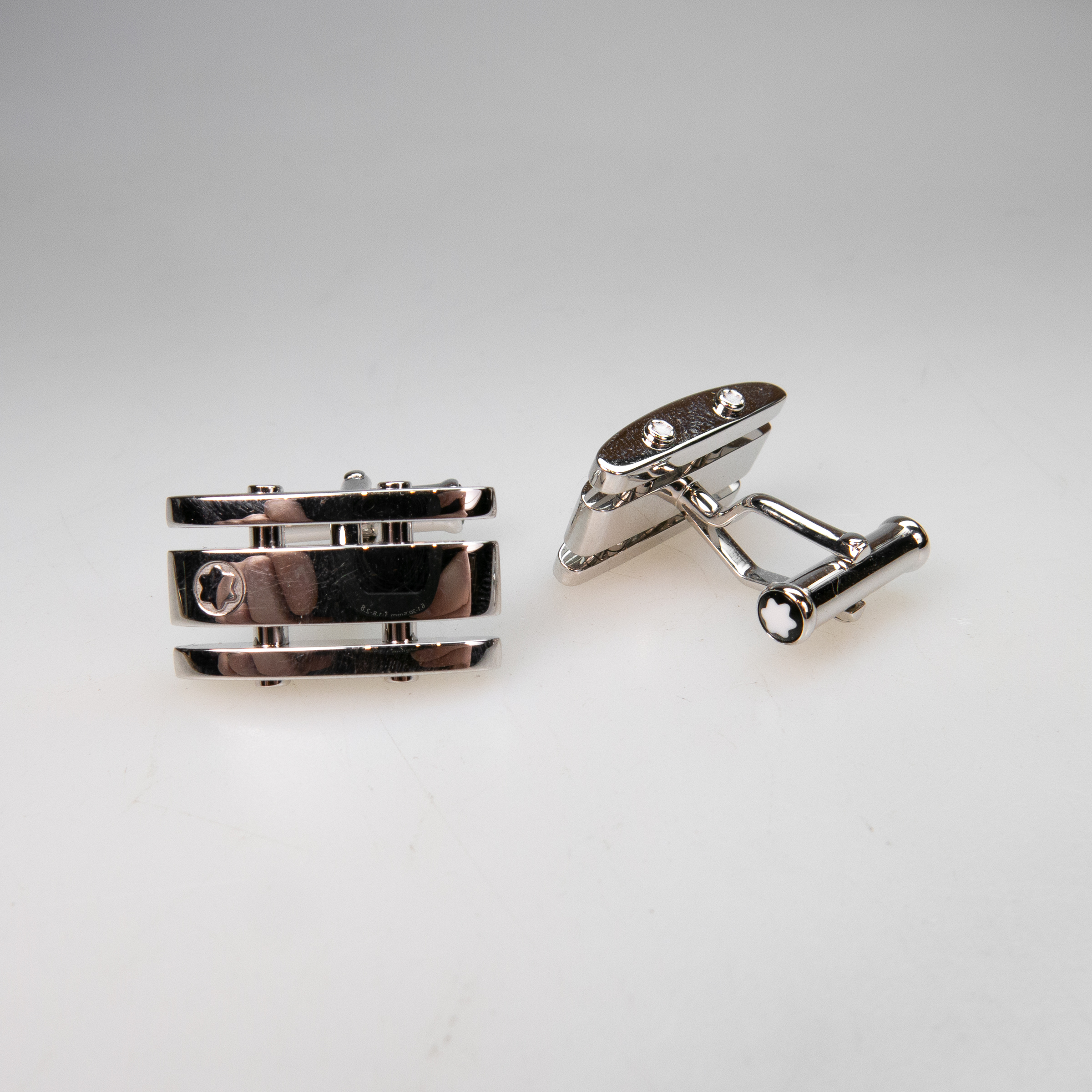 Pair Of Sterling Silver Montblanc Cufflinks