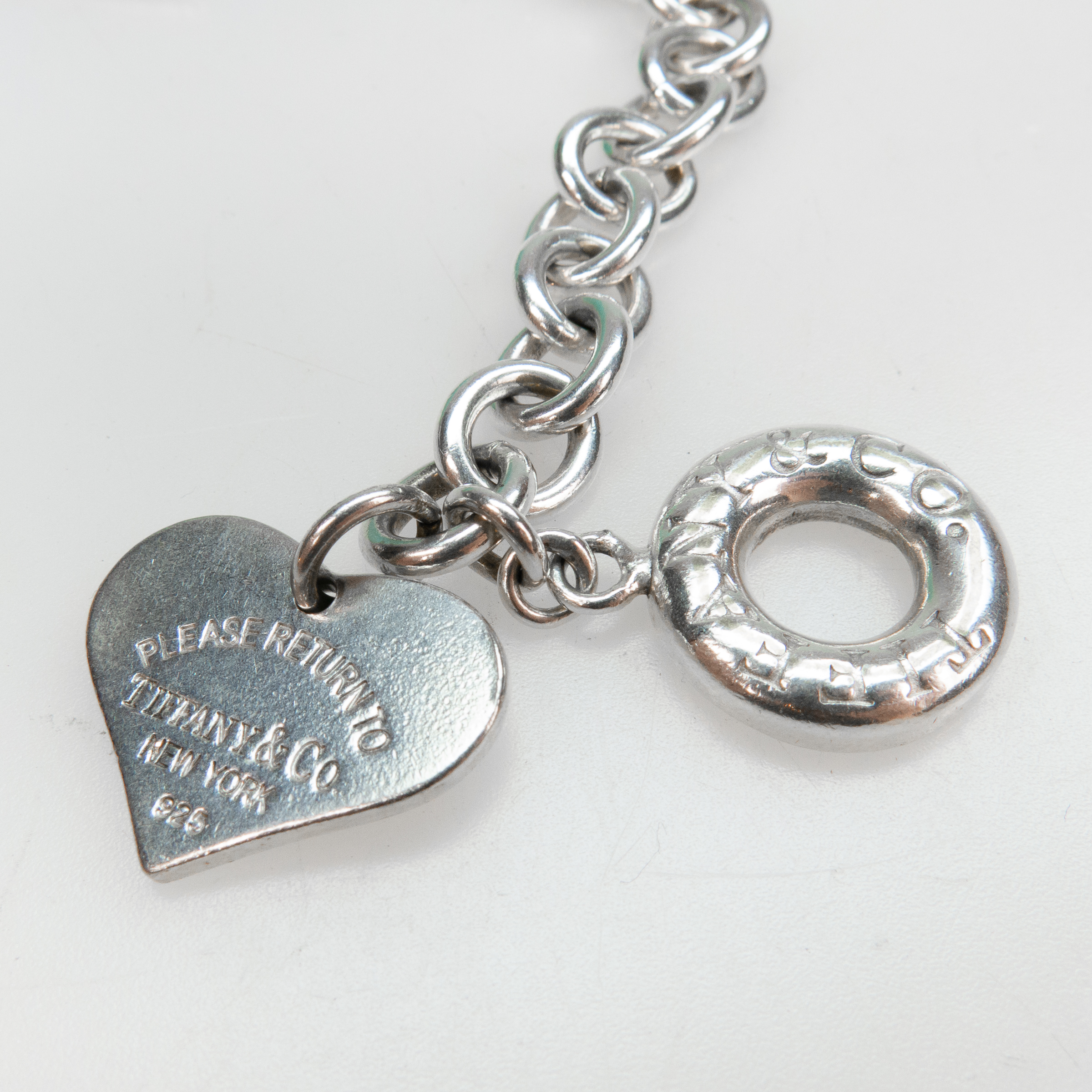 Tiffany & Co. Sterling Silver Heart And Toggle Bracelet