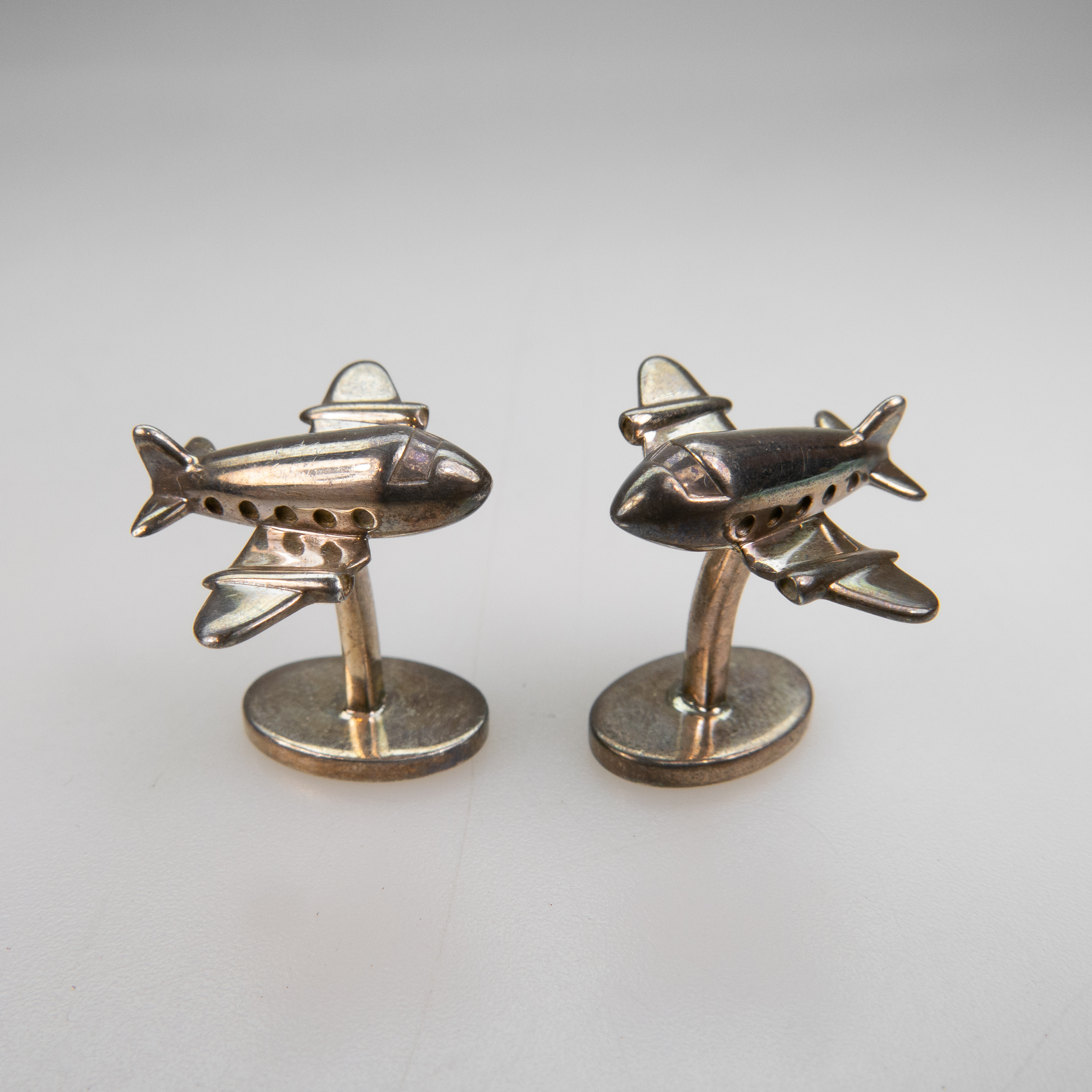 Pair Of Tiffany & Co. Sterling Silver 'Airplane' Cufflinks