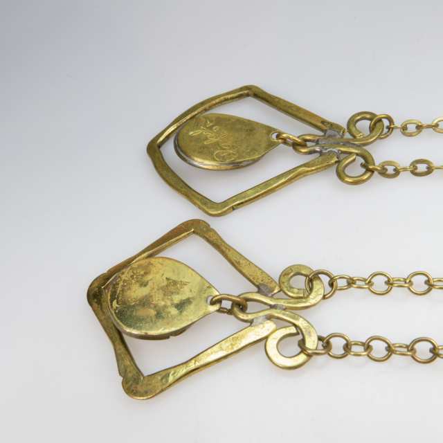 Two Rafael Alfandary Brass Necklaces