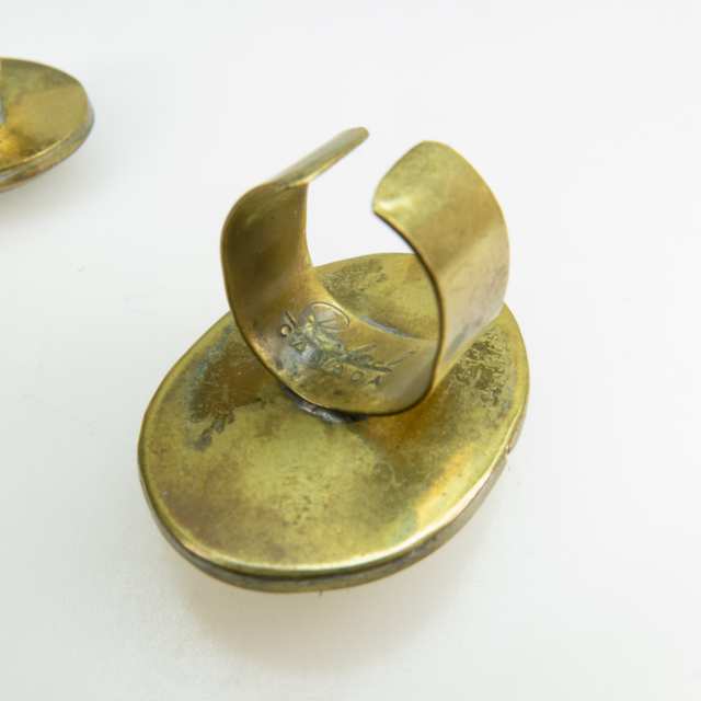 Two Rafael Alfandary Brass Rings