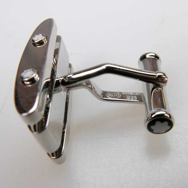 Pair Of Sterling Silver Montblanc Cufflinks