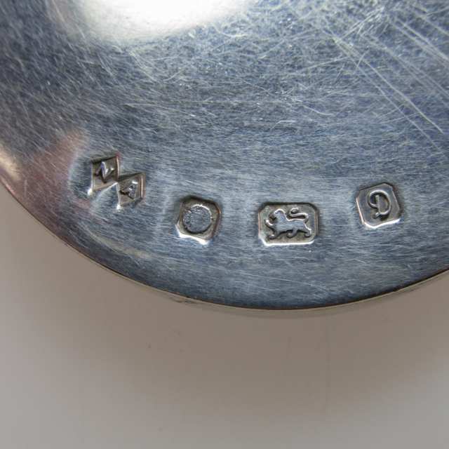 English Sterling Silver Circular Pendant
