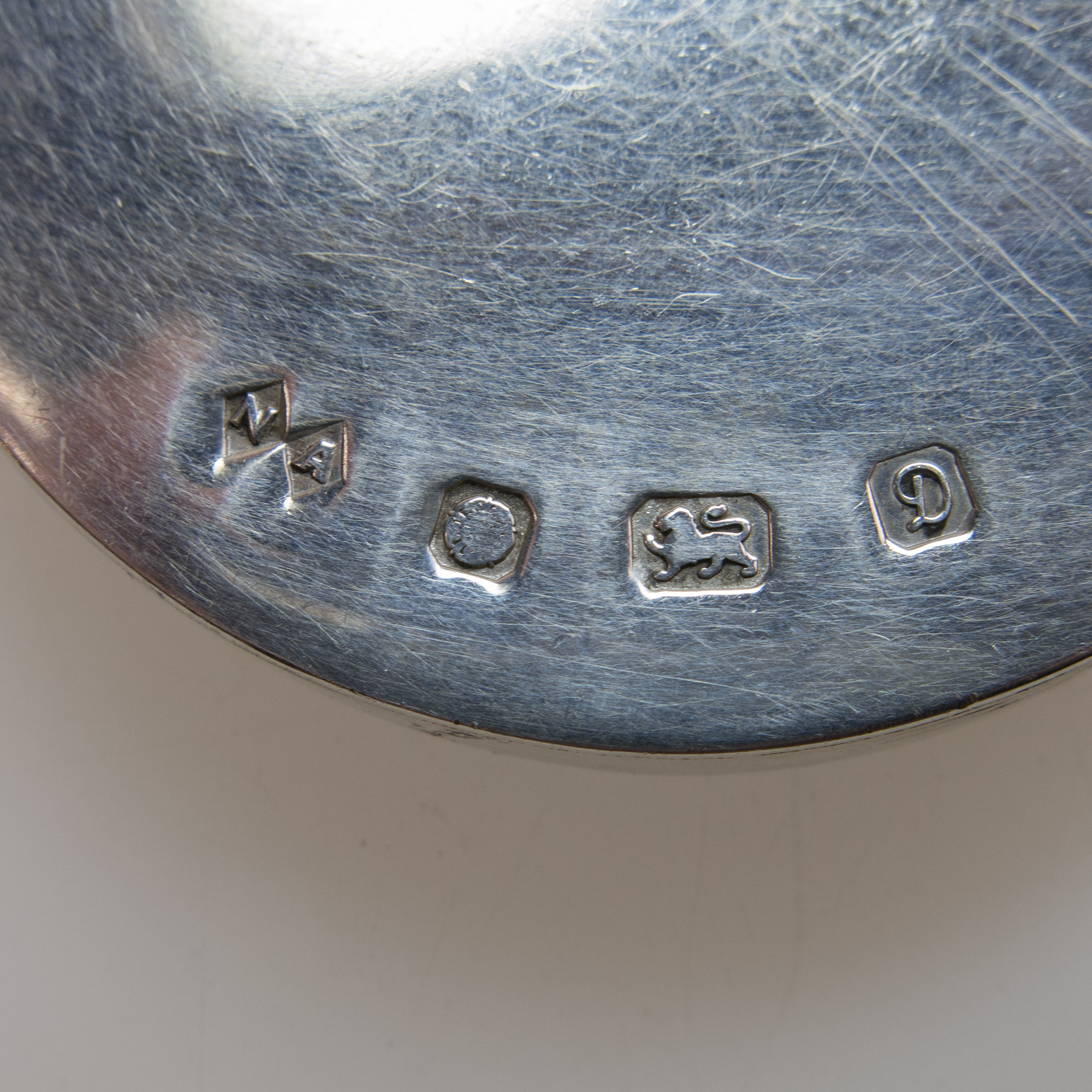 English Sterling Silver Circular Pendant