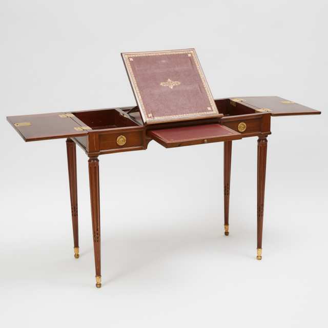 Small French Mahogany Writing Table, 19th century 