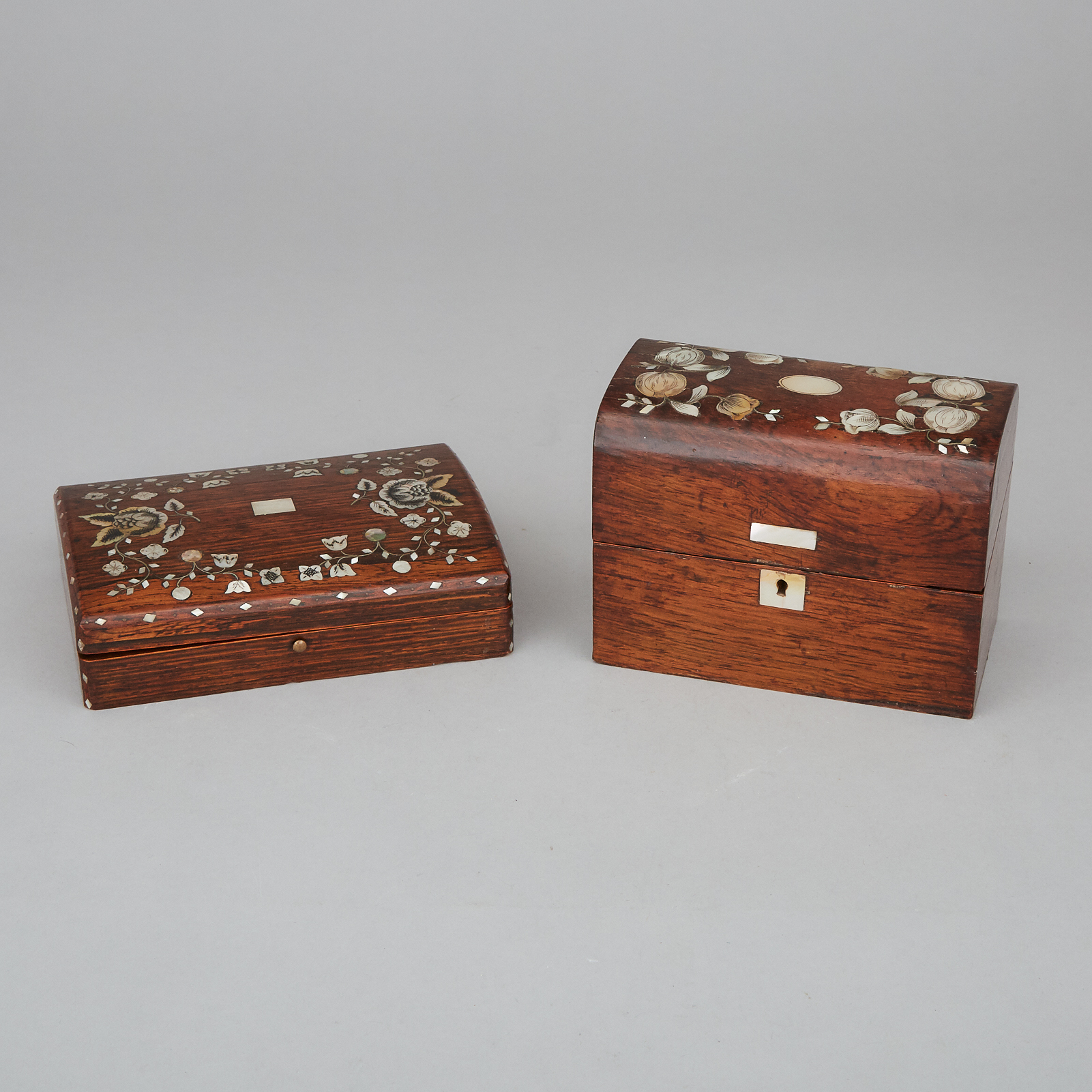 Two Victorian Rosewood Dresser Boxes, mid 19th century