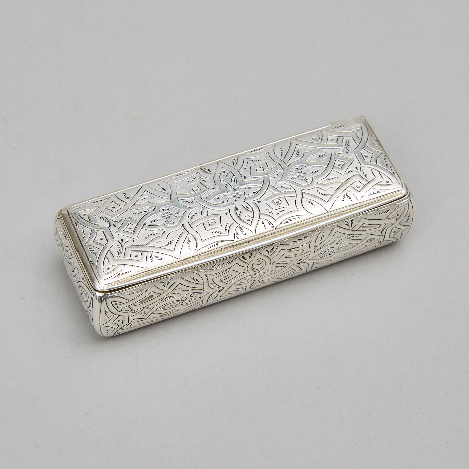 French Silver Rectangular Snuff Box, Paris, mid-19th century