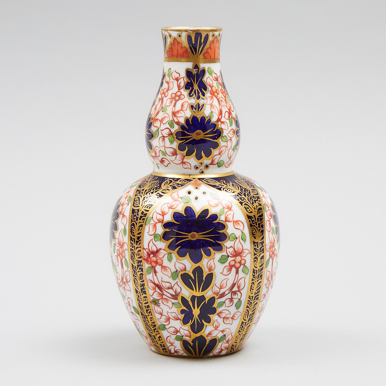 Derby Crown Porcelain Co. Japan Pattern Double Gourd Shaped Vase, 1890