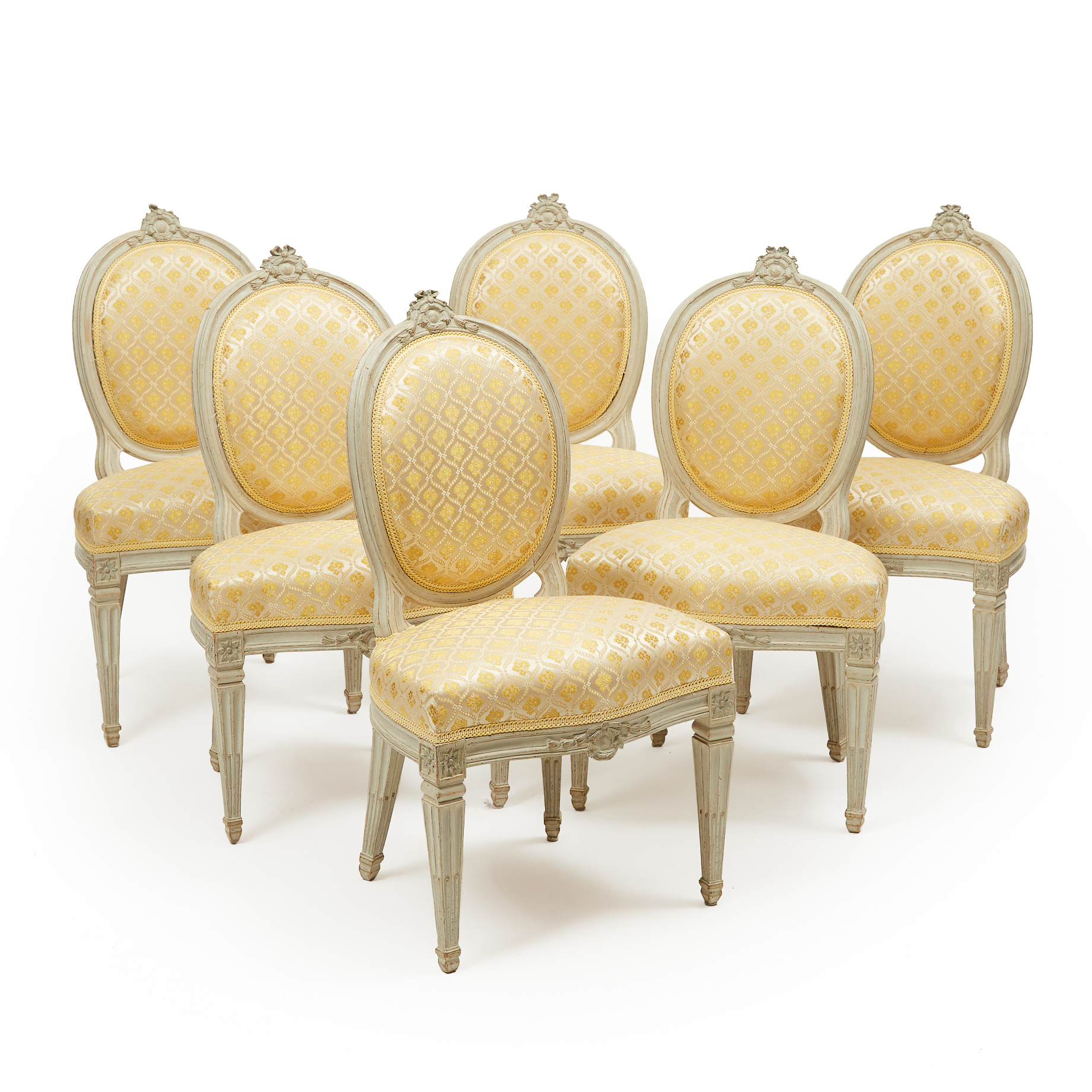 Set of SIx Louis XVI Dining Chairs, 18th century