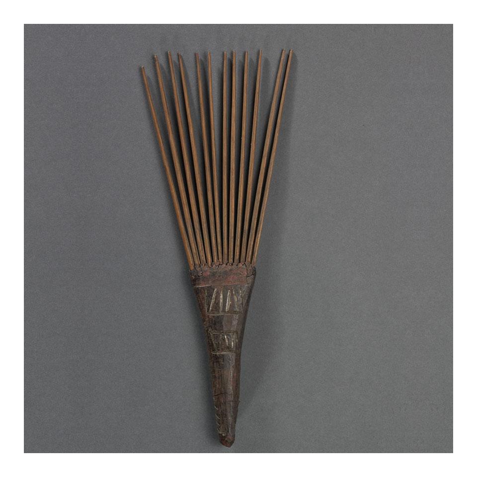 Carved Wood Hair Comb