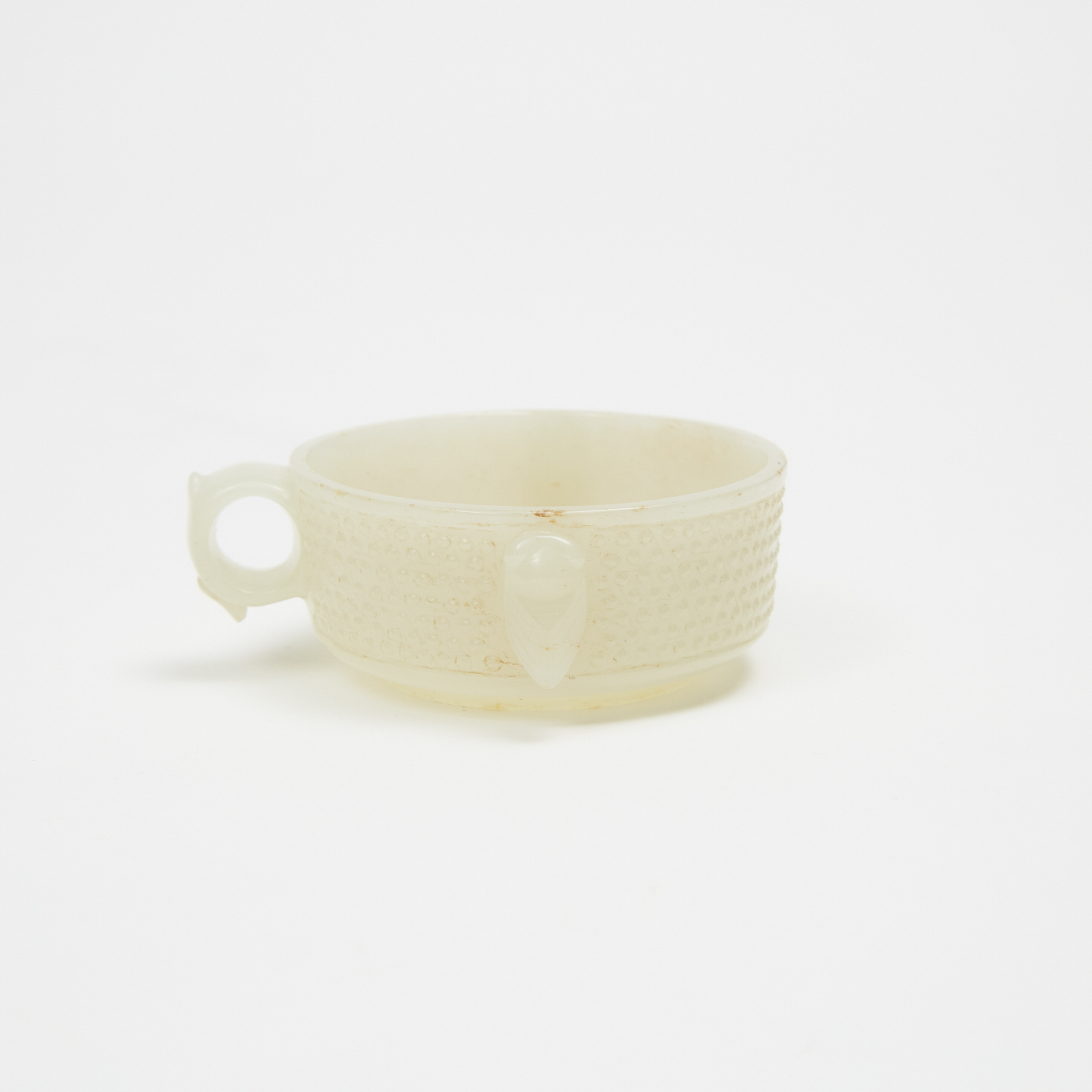 An Archaic Style White Jade Cup, Early 20th Century