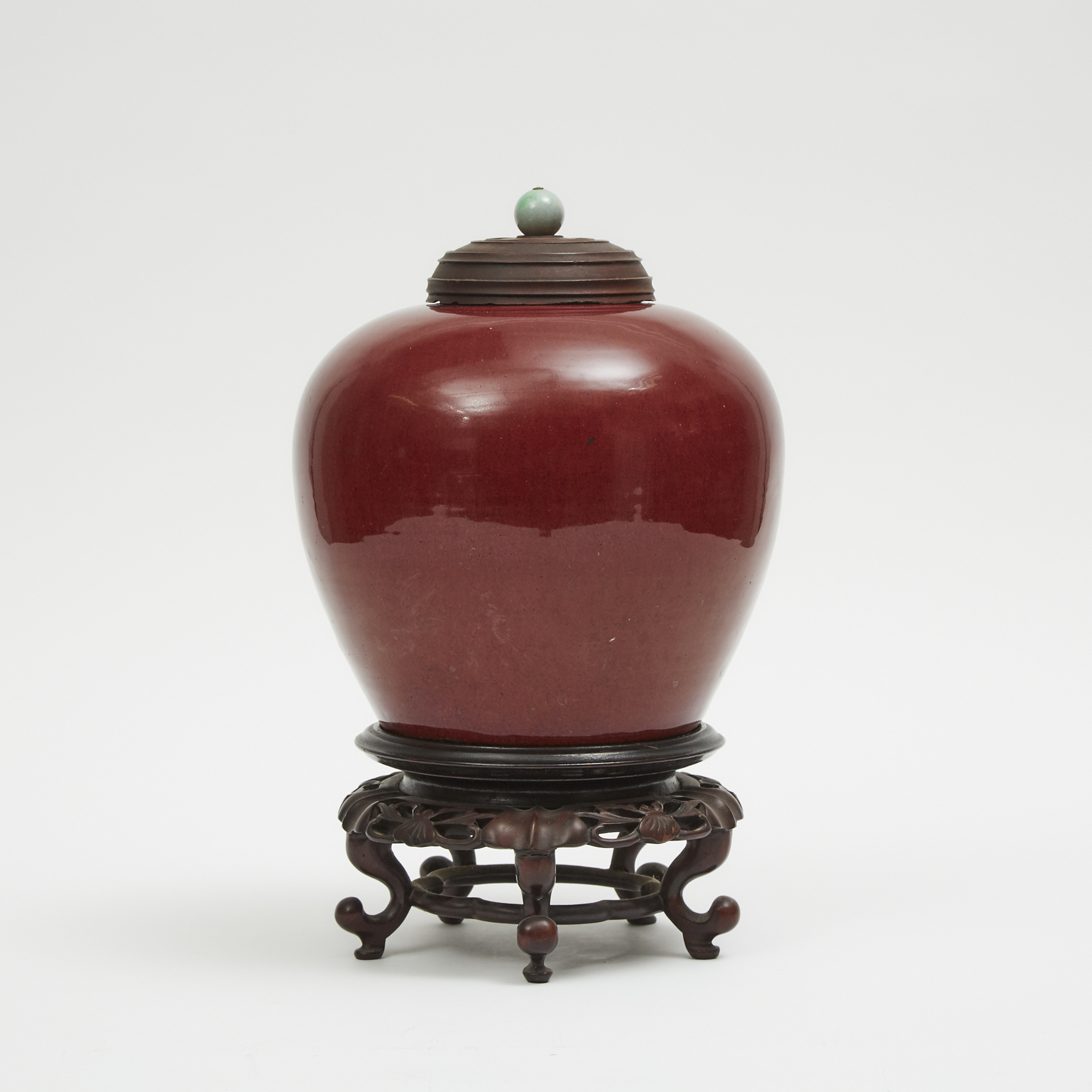 A Flambe Glazed  Glazed Jar, 19th Century