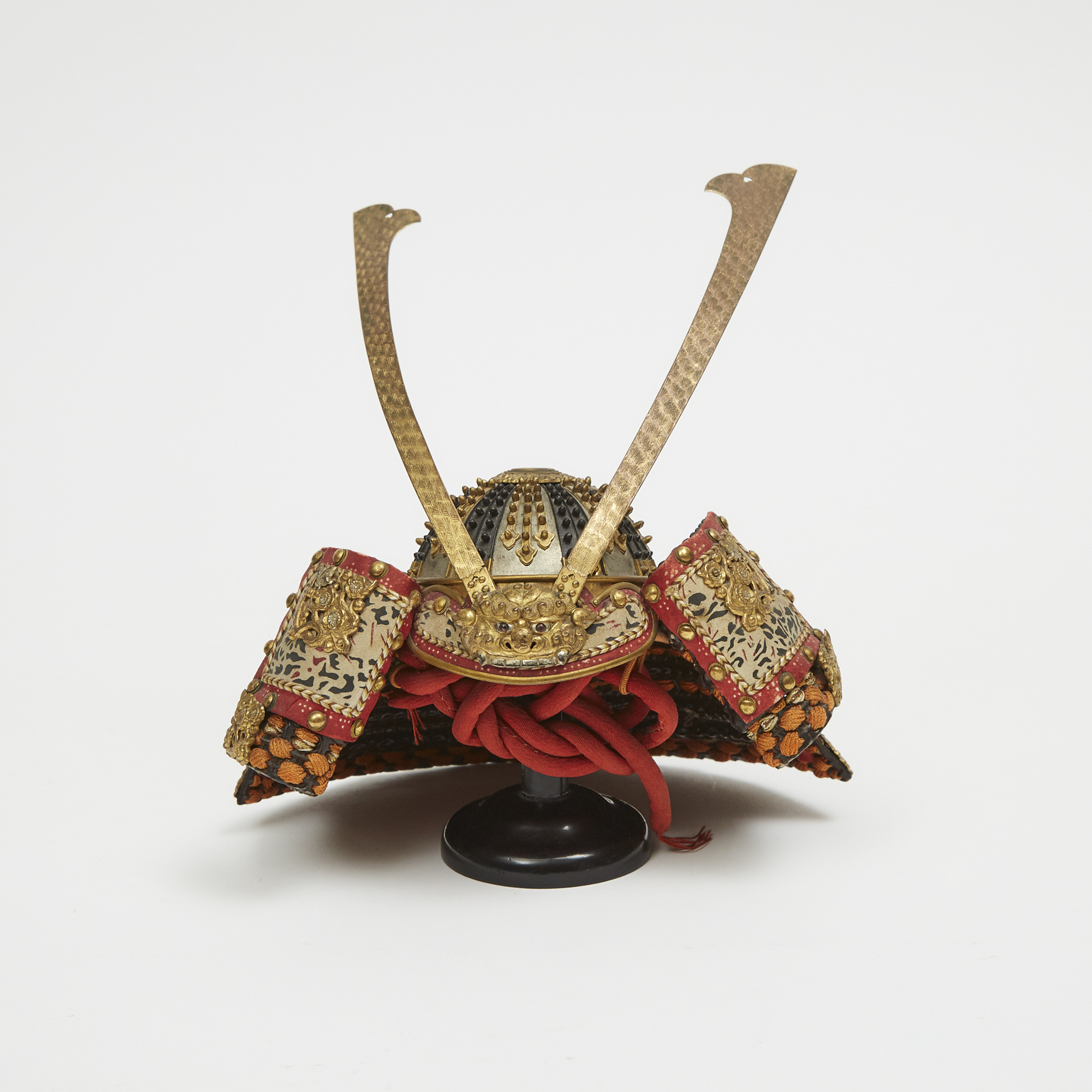 A Miniature Kabuto of Lord Minamoto Yoshiie, Signed Tomonao, Early 20th Century