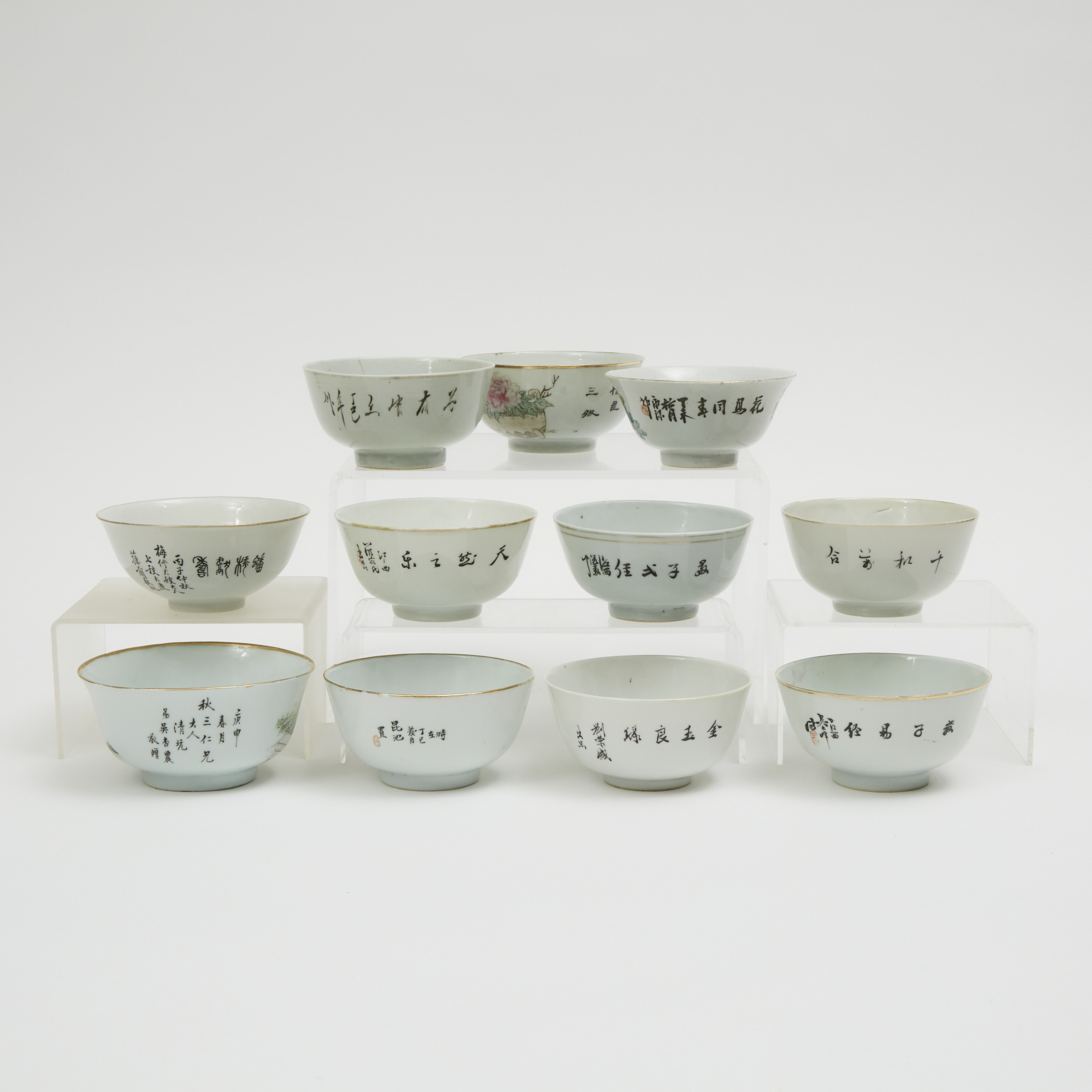A Group of Eleven Porcelain Bowls, Republican Period