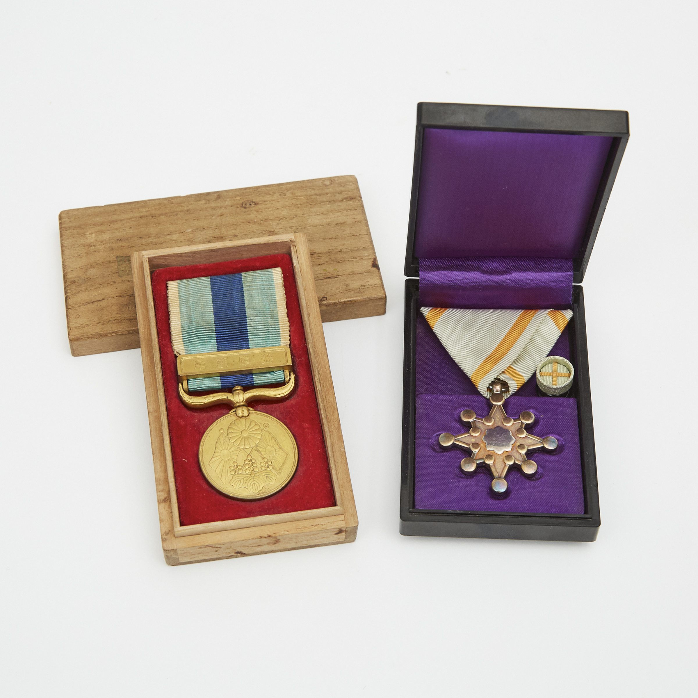 A Japanese Military Medal and an Order, Meiji Period
