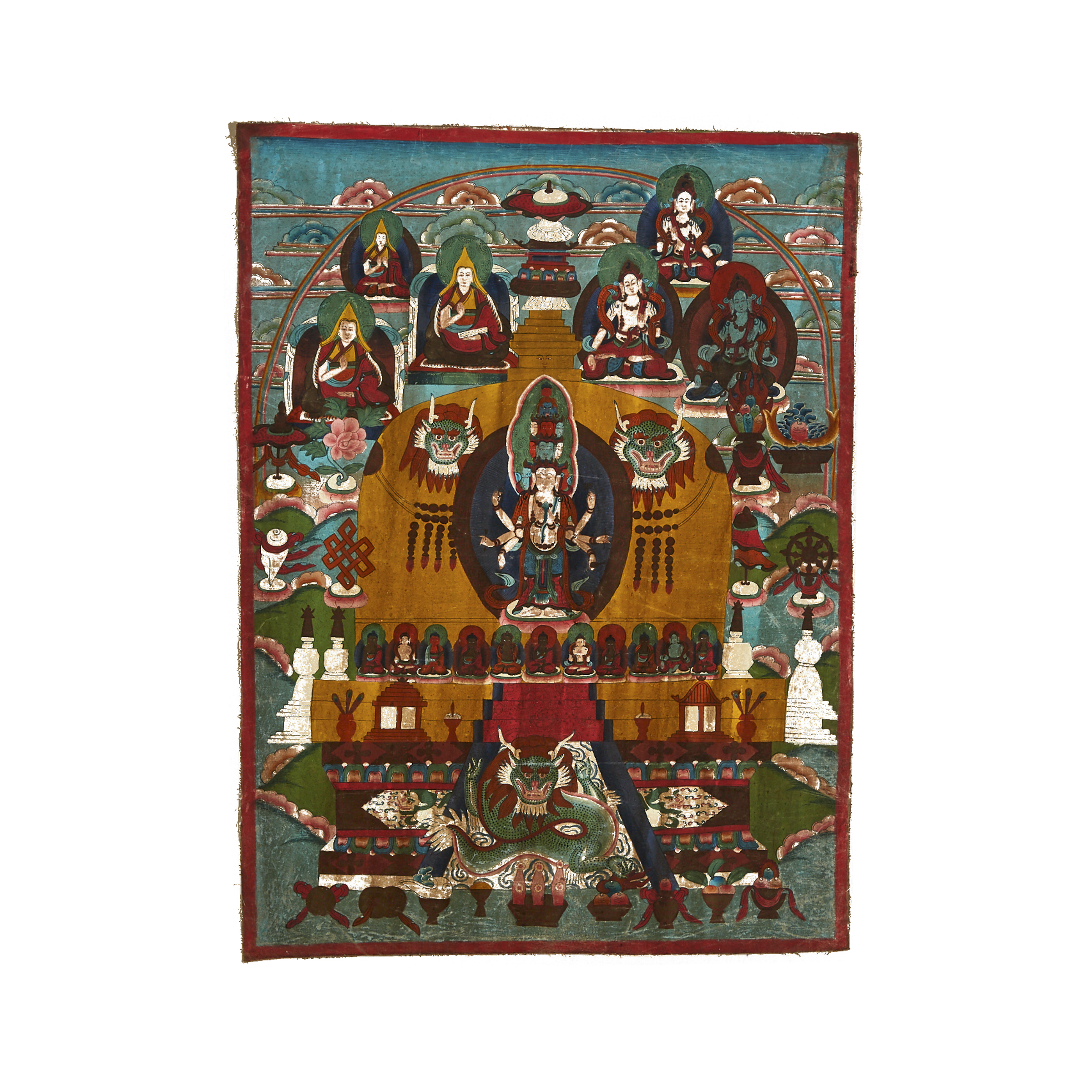 A Thangka of Eleven-Headed Avalokiteshvara, Late 19th/Early 20th Century
