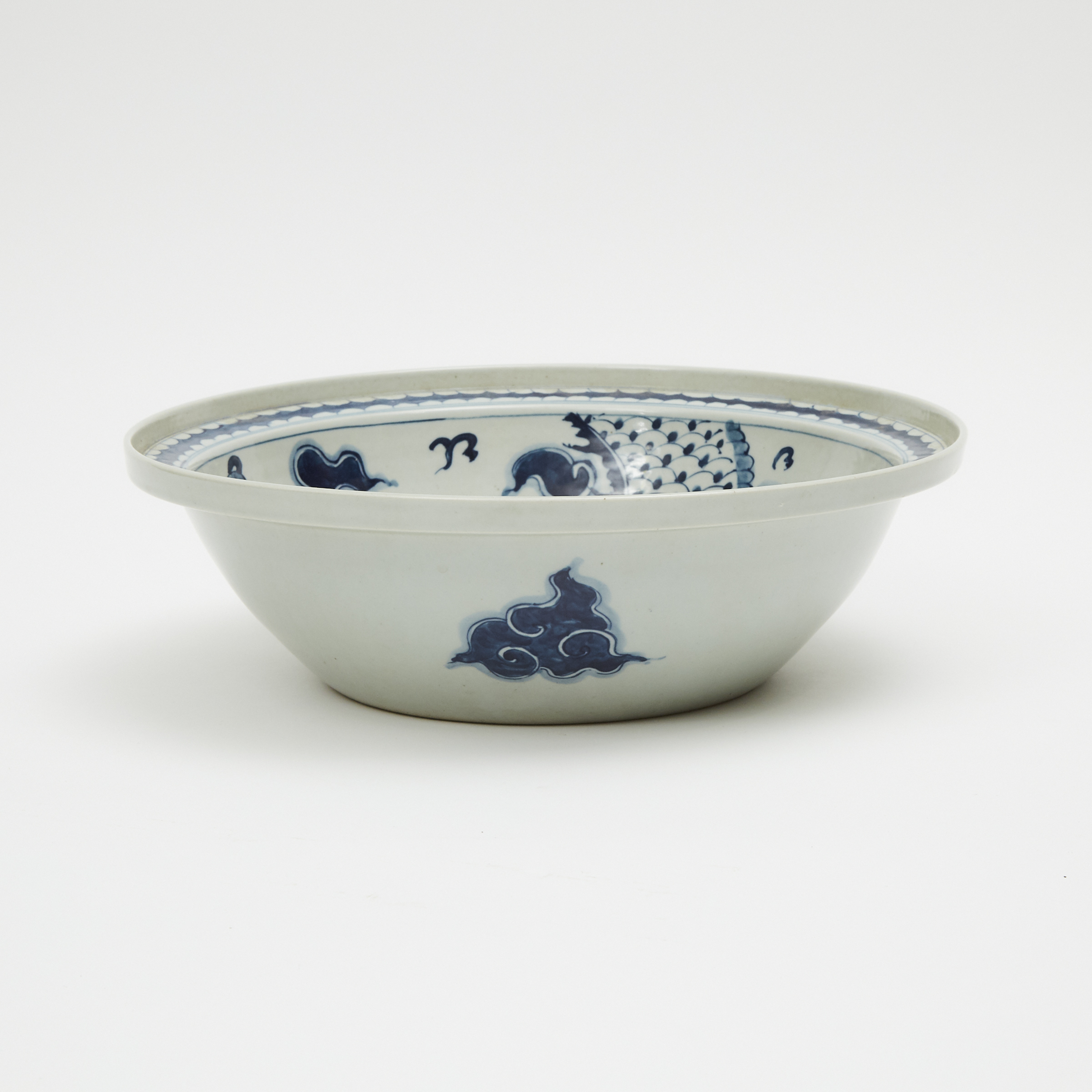 A Blue and White Porcelain 'Dragon' Bowl, 20th Century