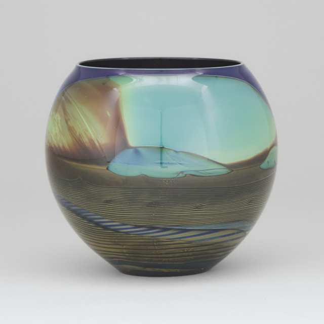 John Lewis (American, b.1942), Glass Moon Vase, 1978