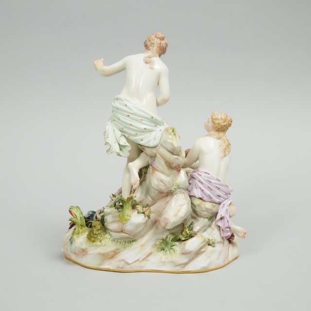 Meissen Figure Group of the Capture of a Triton, late 19th century