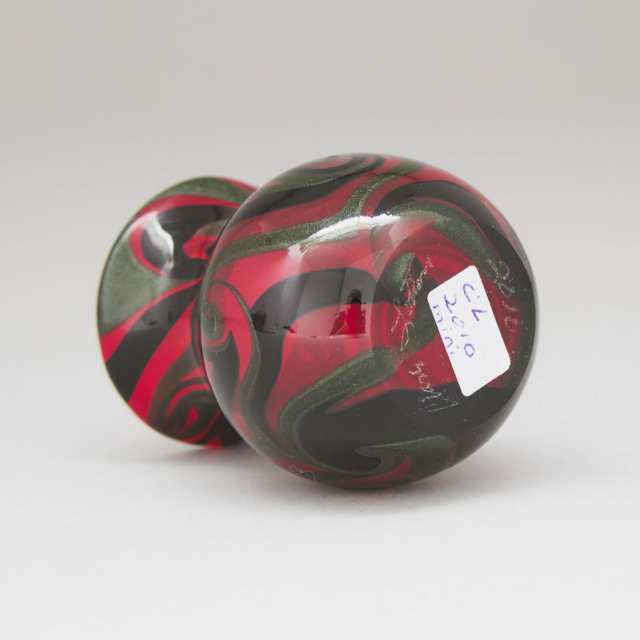 Charles Lotton (American, b.1935), Miniature Red Glass Vase, 2010