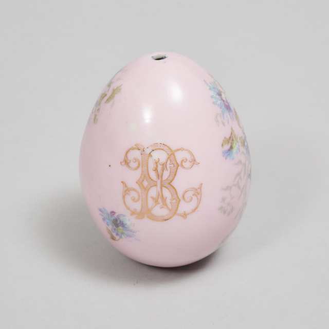 Russian Porcelain Easter Egg, late 19th century