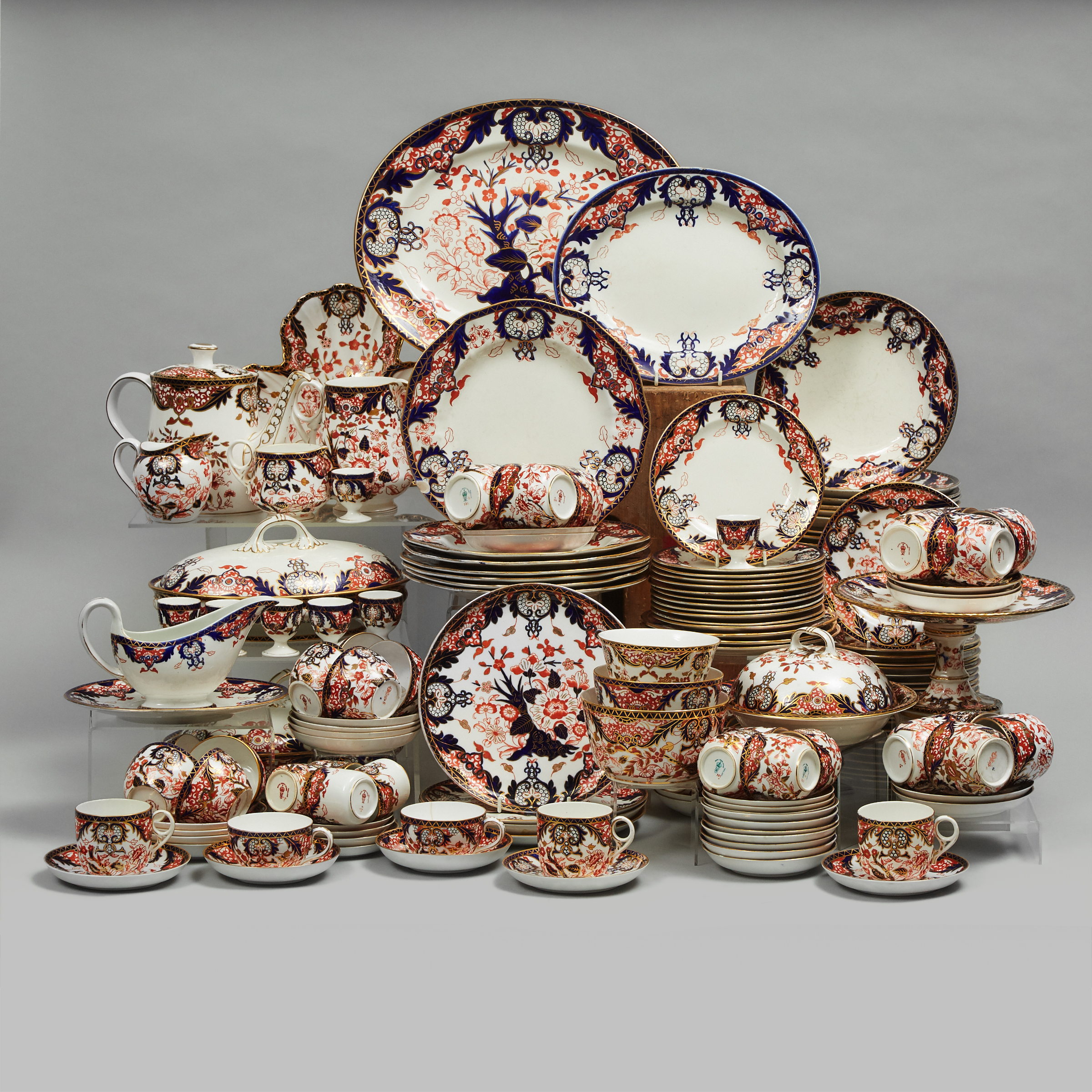 Royal Crown Derby 'Kings' (1270, 3590, 3615, 383, and 563) Pattern Service, late 19th/20th century