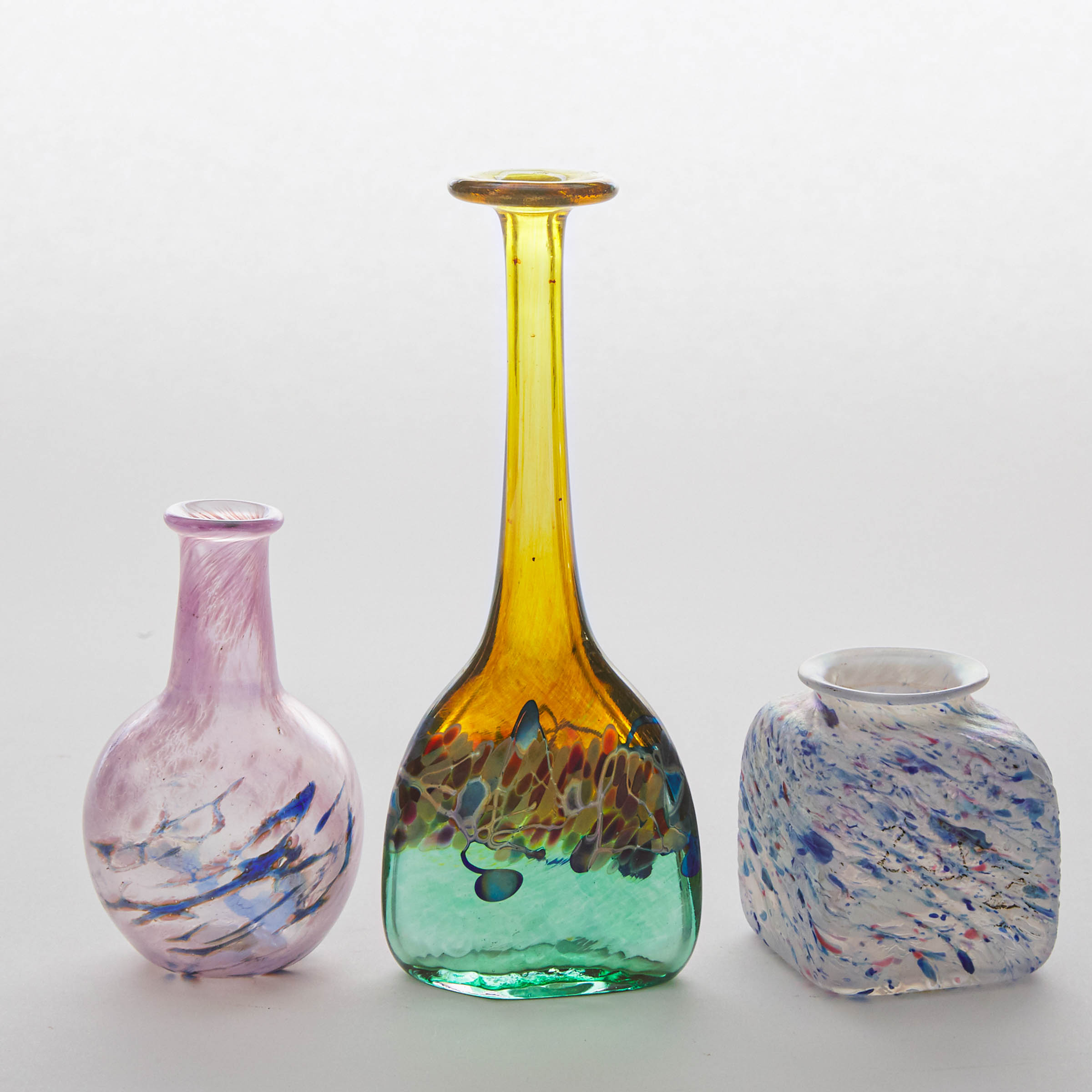 Robert Held (American-Canadian, b.1943), Three Glass Vases, late 20th century