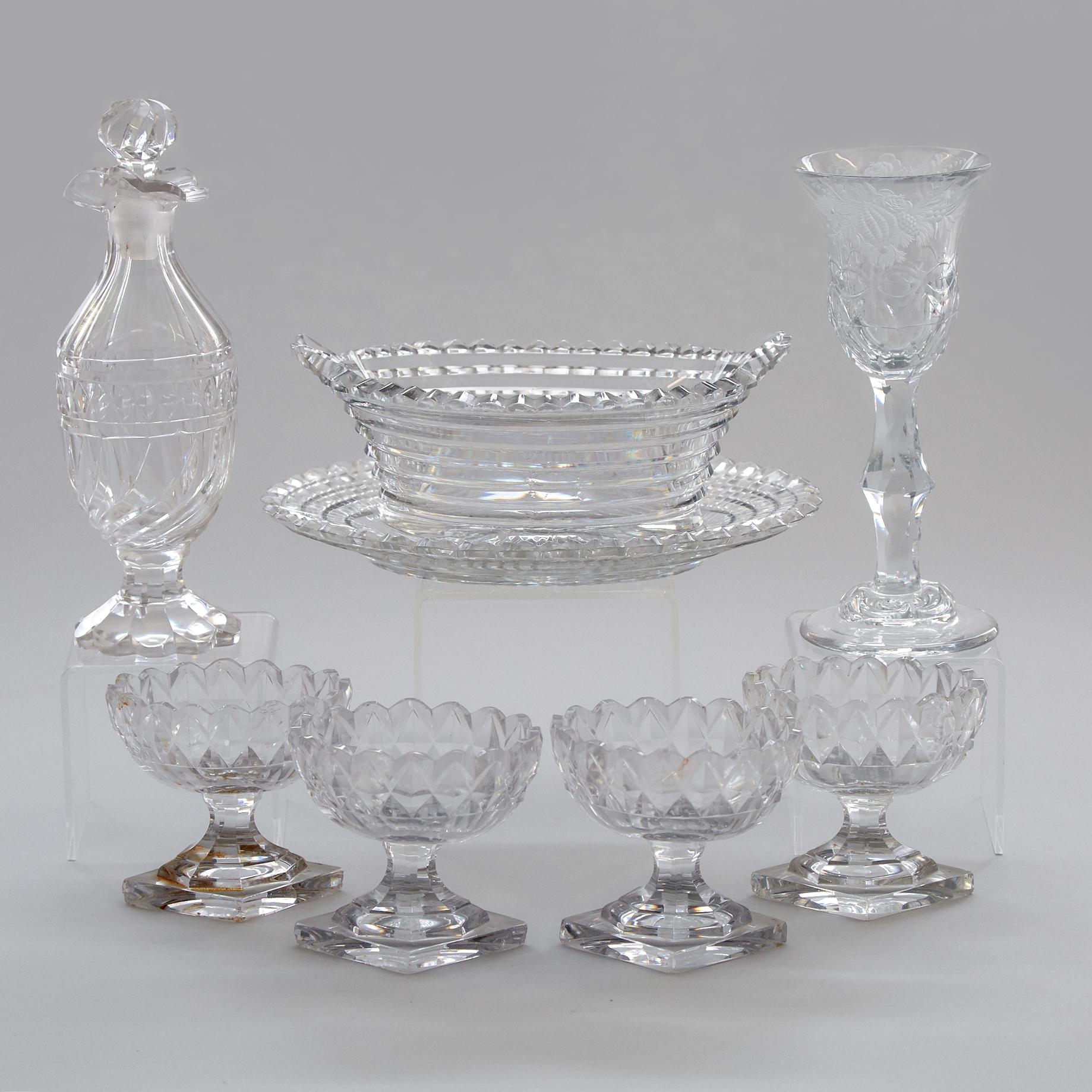 Group of Anglo-Irish Cut Glass, early 19th century