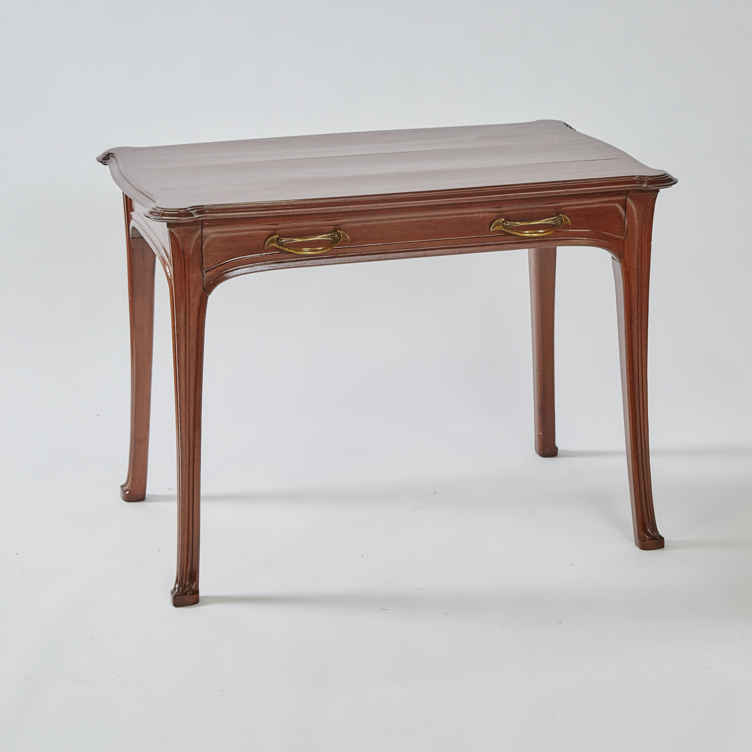 French Art Nouveau Carved Mahogany Writing Desk, 19th/early 20th century