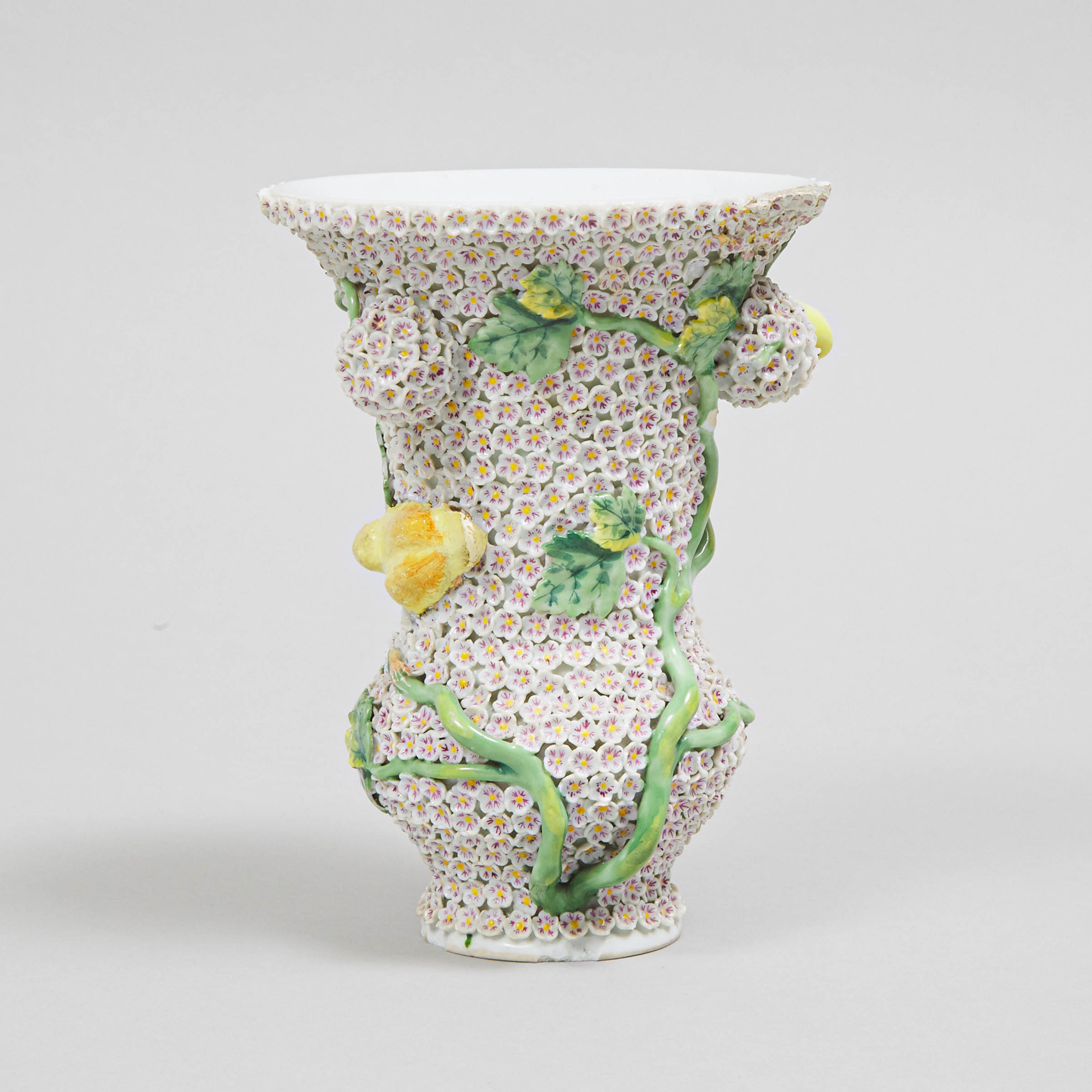 Meissen 'Schneeballen' Vase, late 19th century
