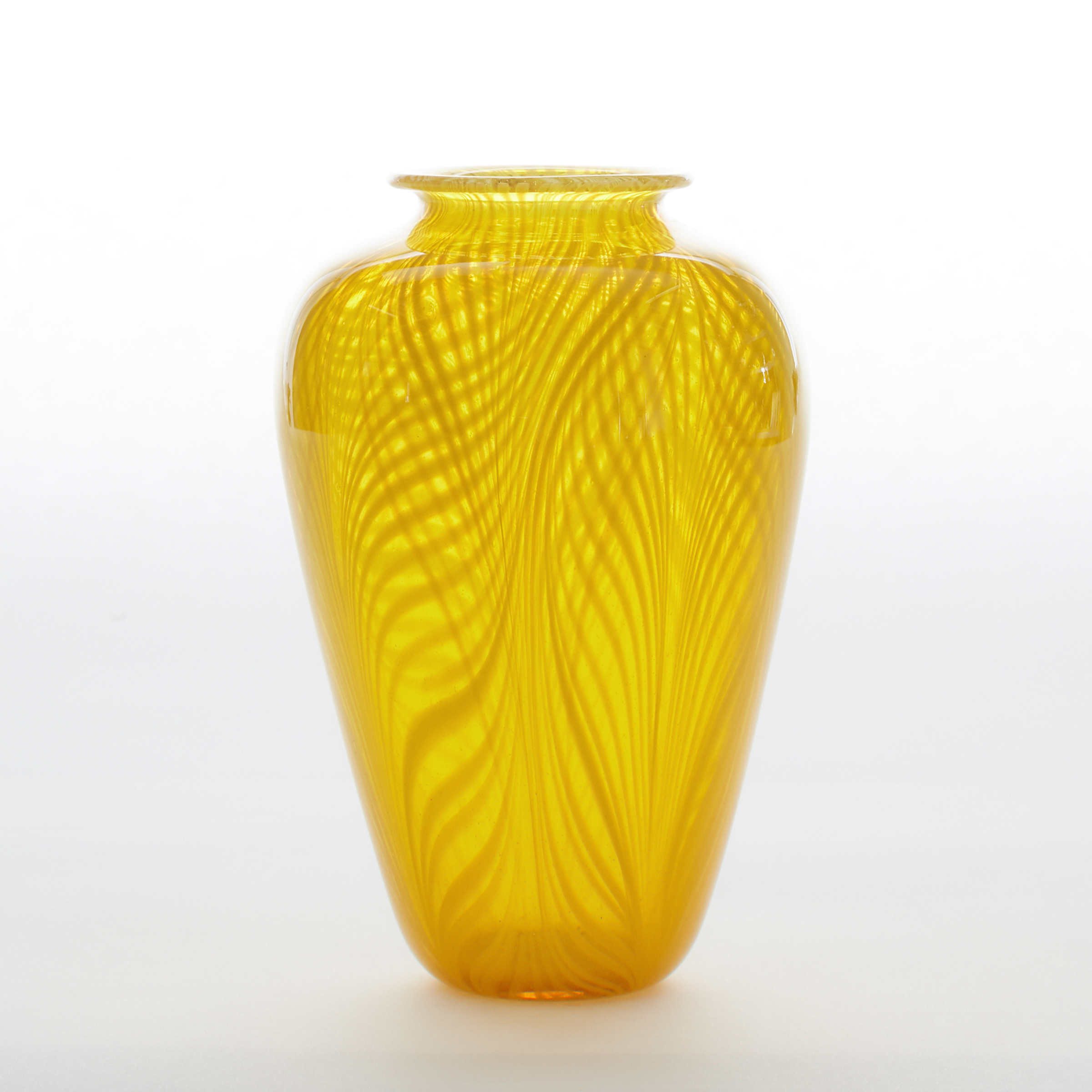 Karl Schantz (American-Canadian, b.1944), Yellow Glass Vase, 1977