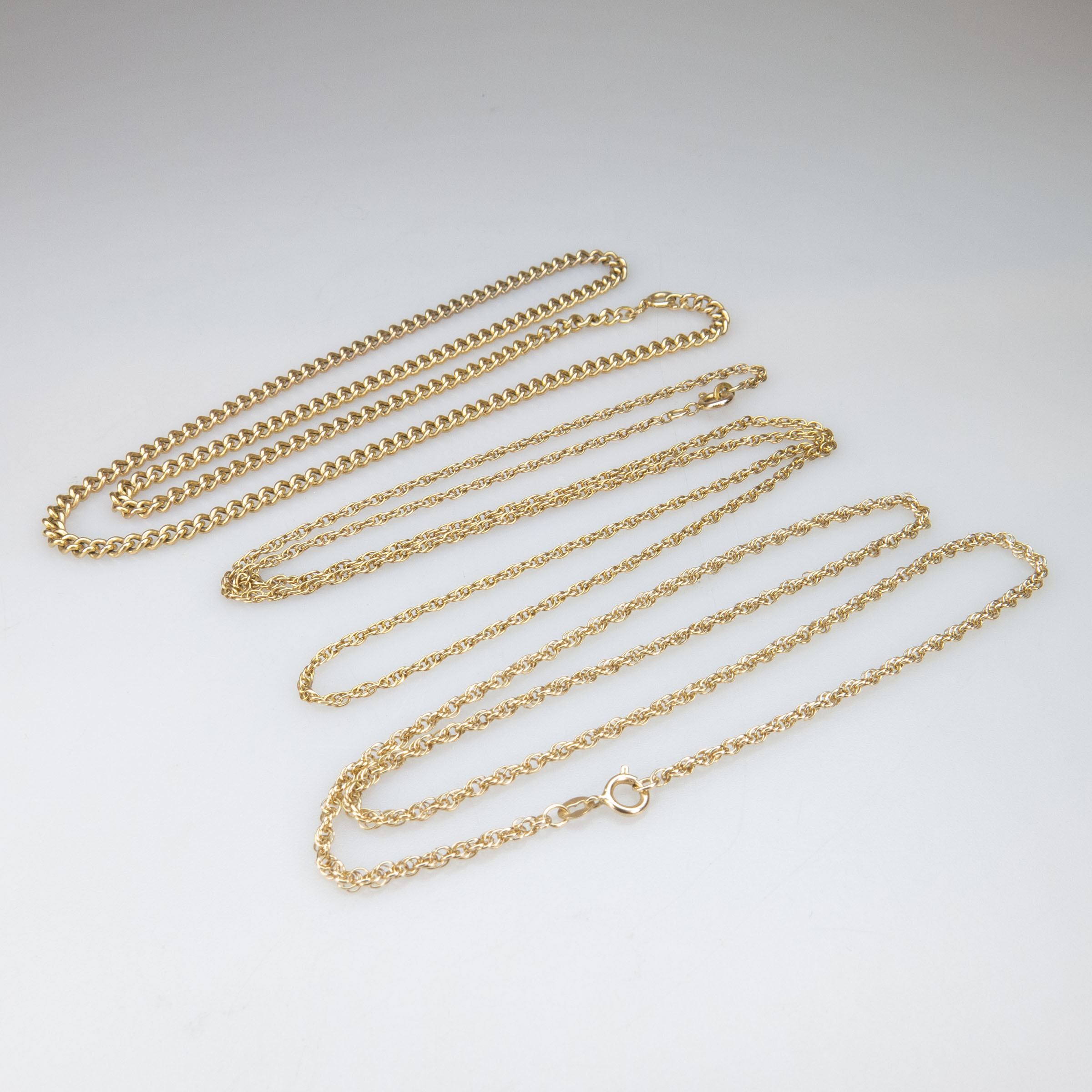 3 x 10k Yellow Gold Chains