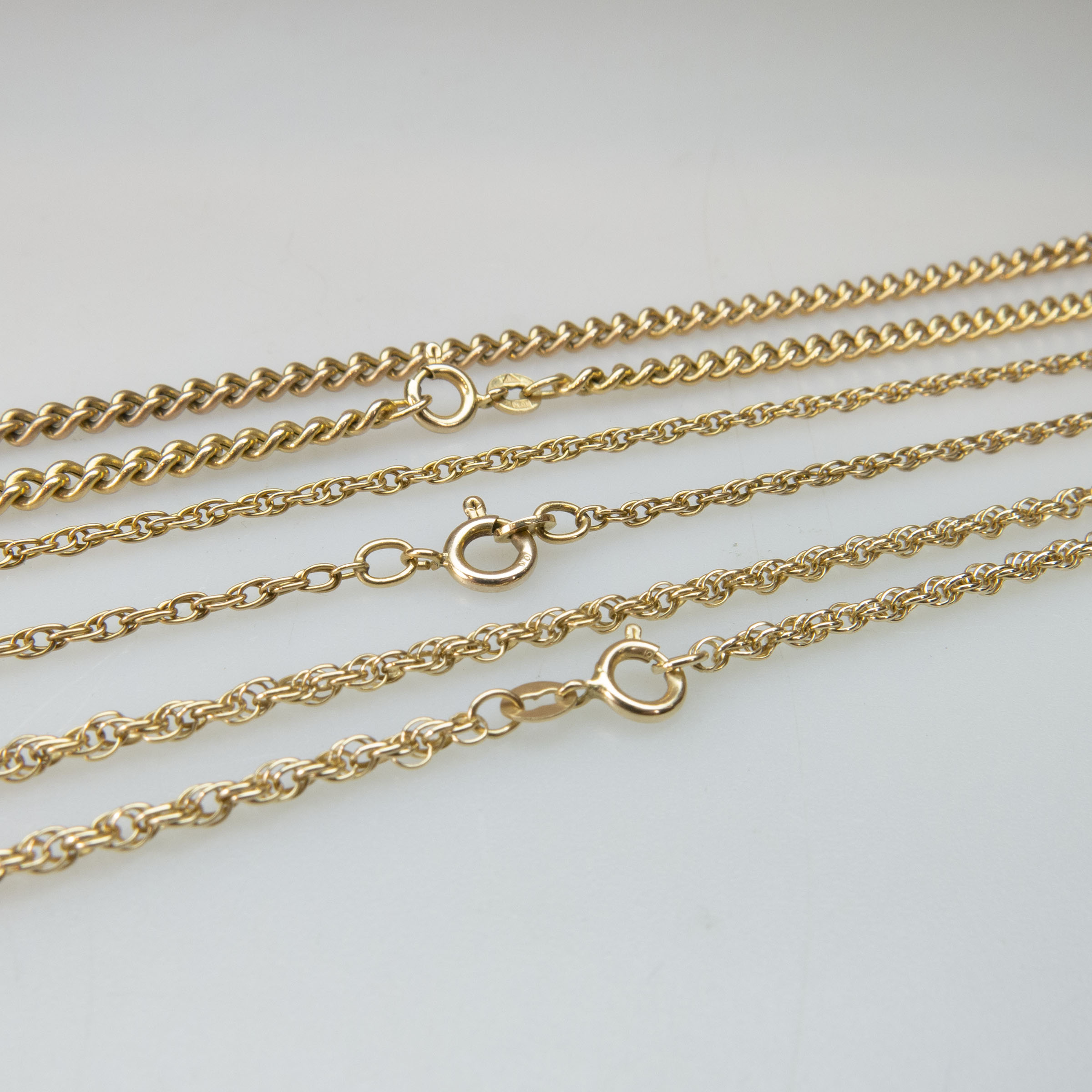 3 x 10k Yellow Gold Chains